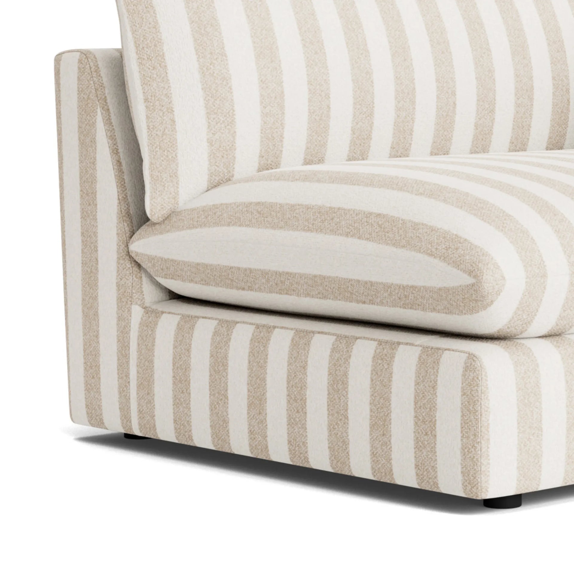 Sidney Slipcover Right Corner Module Fabric - Marnie Sand Stripe