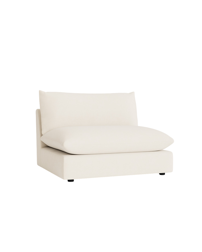 Sidney Slipcover Armless Middle Module - Fossil Vanilla