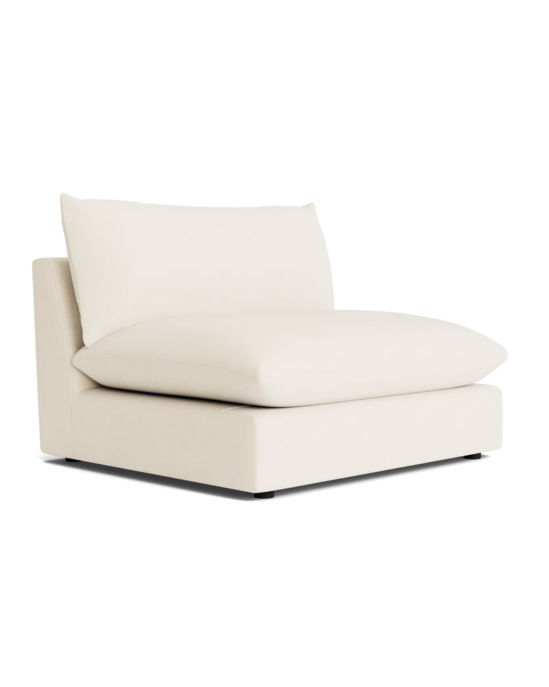 Sidney Slipcover Armless Middle Module Fabric - Fossil Vanilla