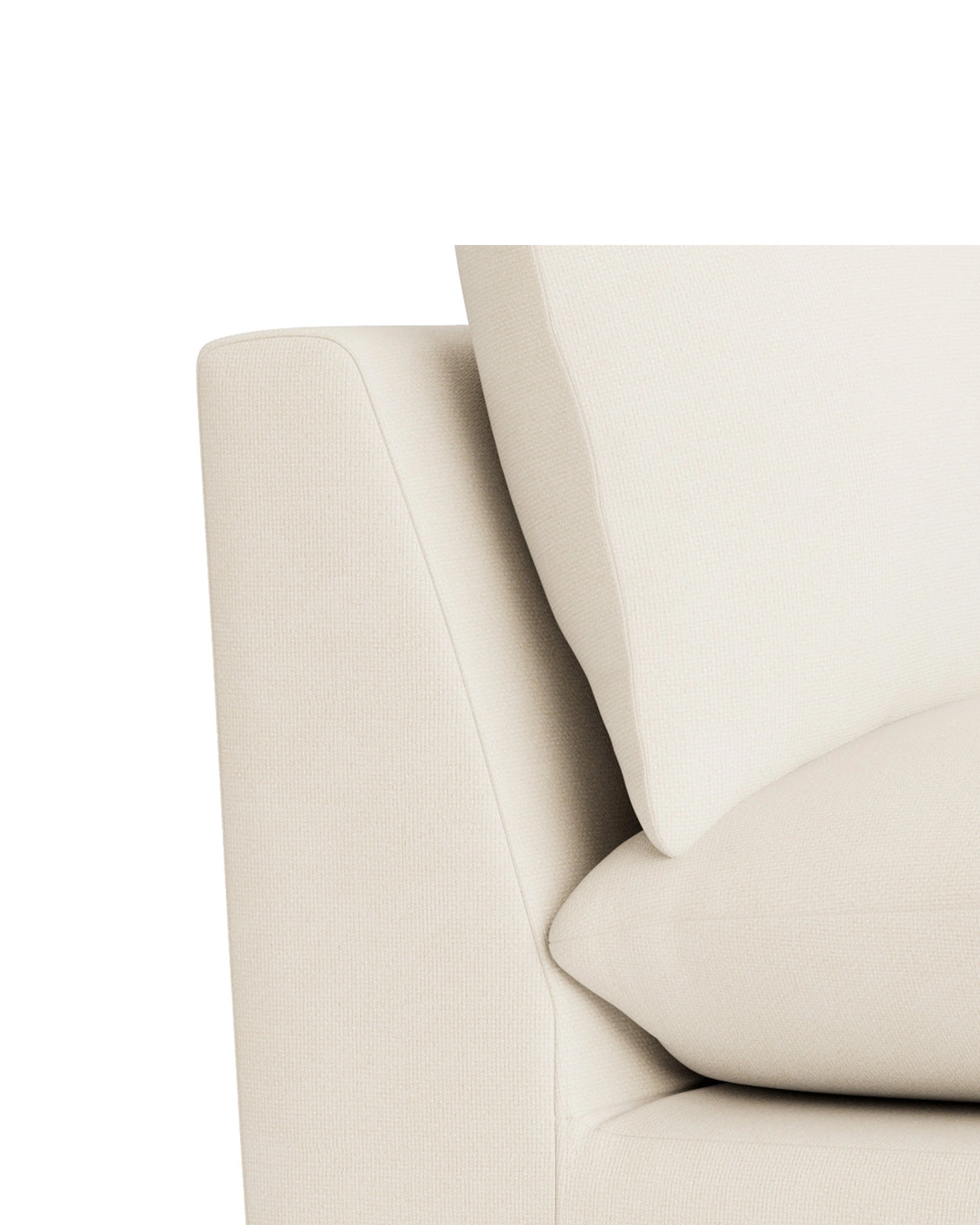 Sidney Slipcover Armless Middle Module - Fossil Vanilla