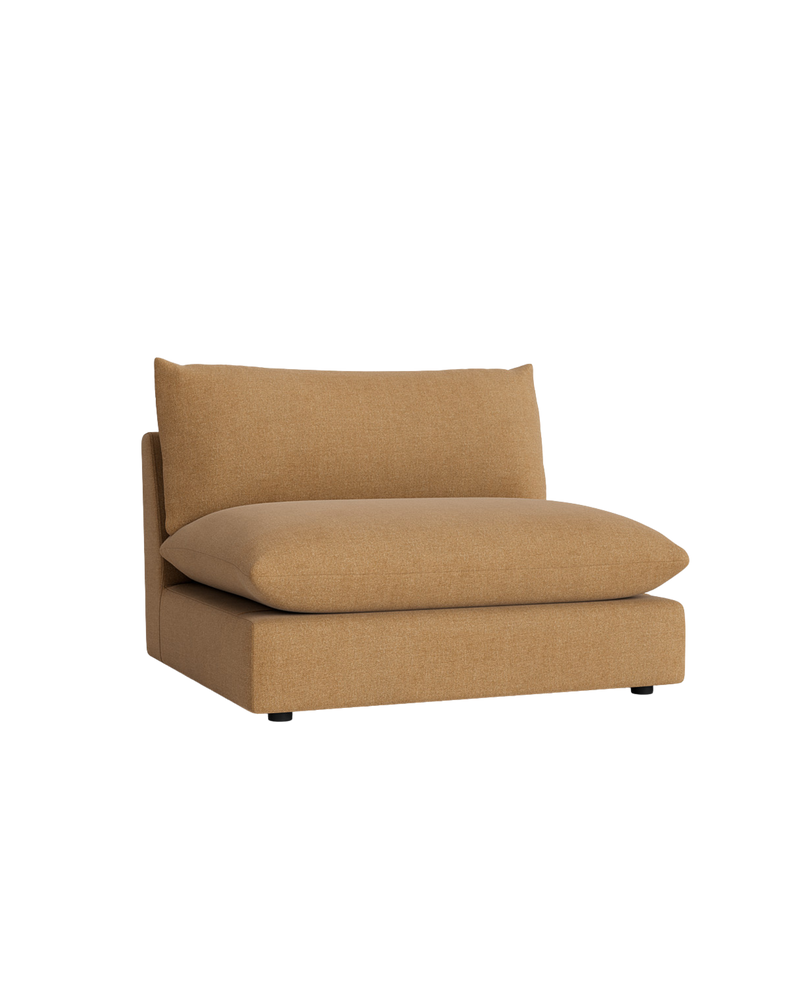 Sidney Slipcover Armless Middle Module - Fossil Fawn