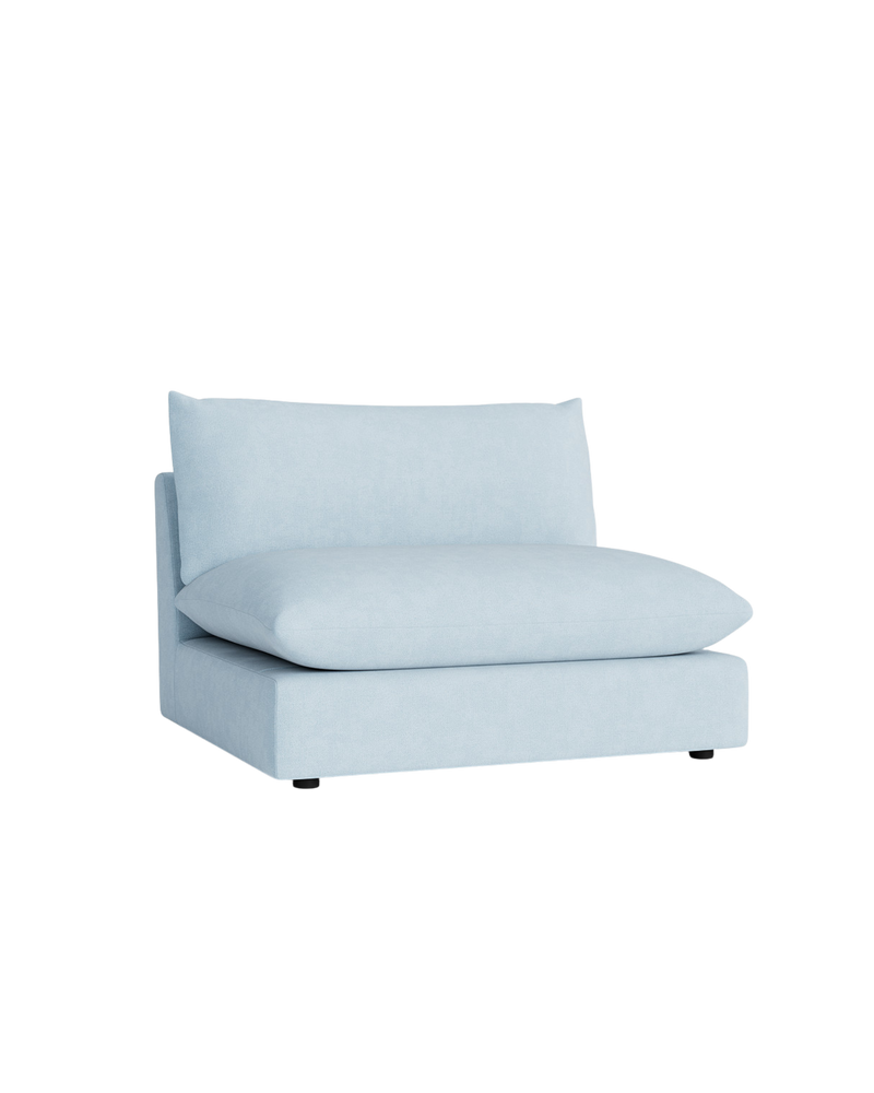 Sidney Slipcover Armless Middle Module - Fossil Powder Blue