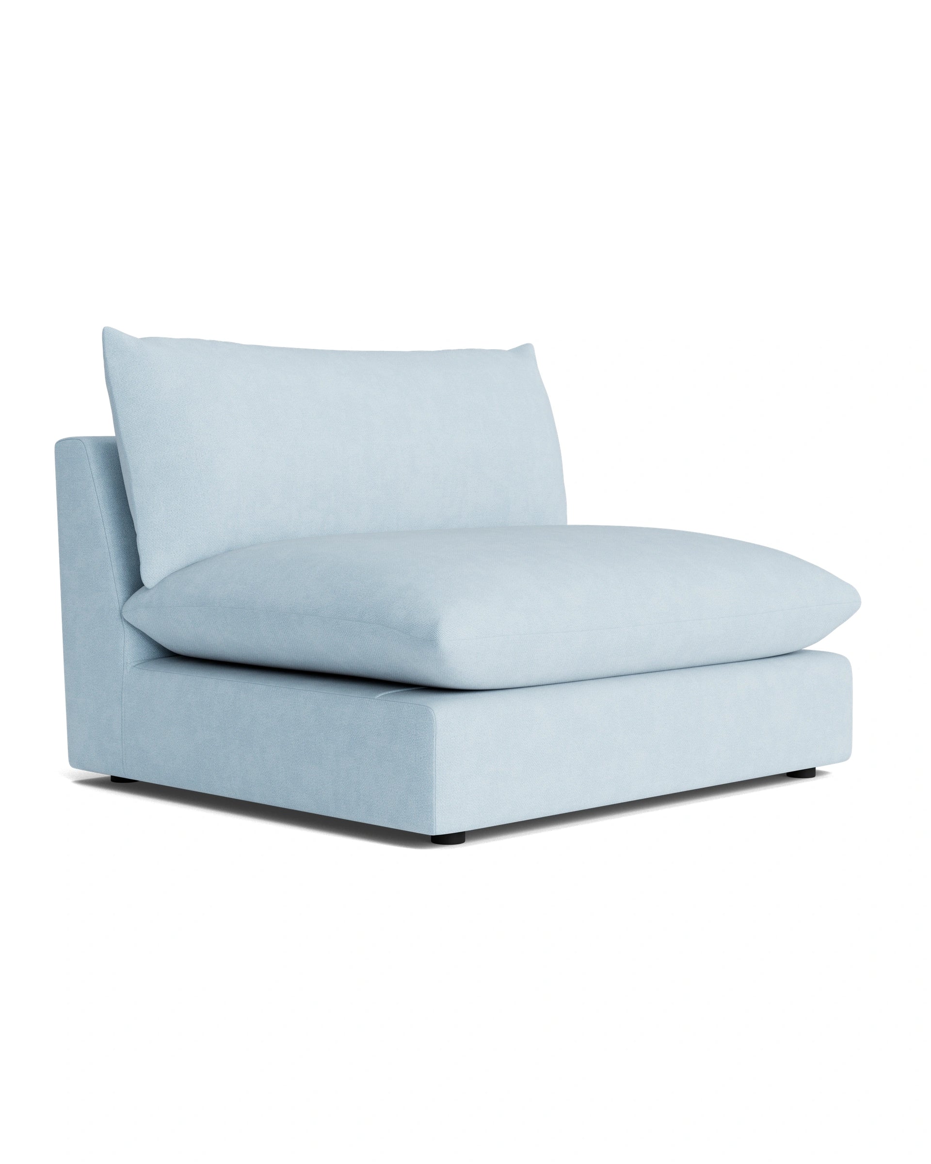 Sidney Slipcover Armless Middle Module - Fossil Powder Blue