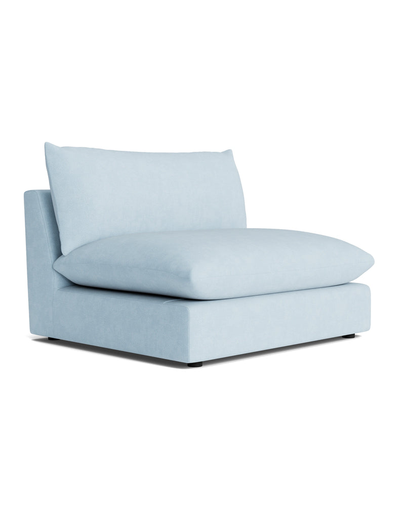 Sidney Slipcover Armless Middle Module Fabric - Fossil Powder Blue