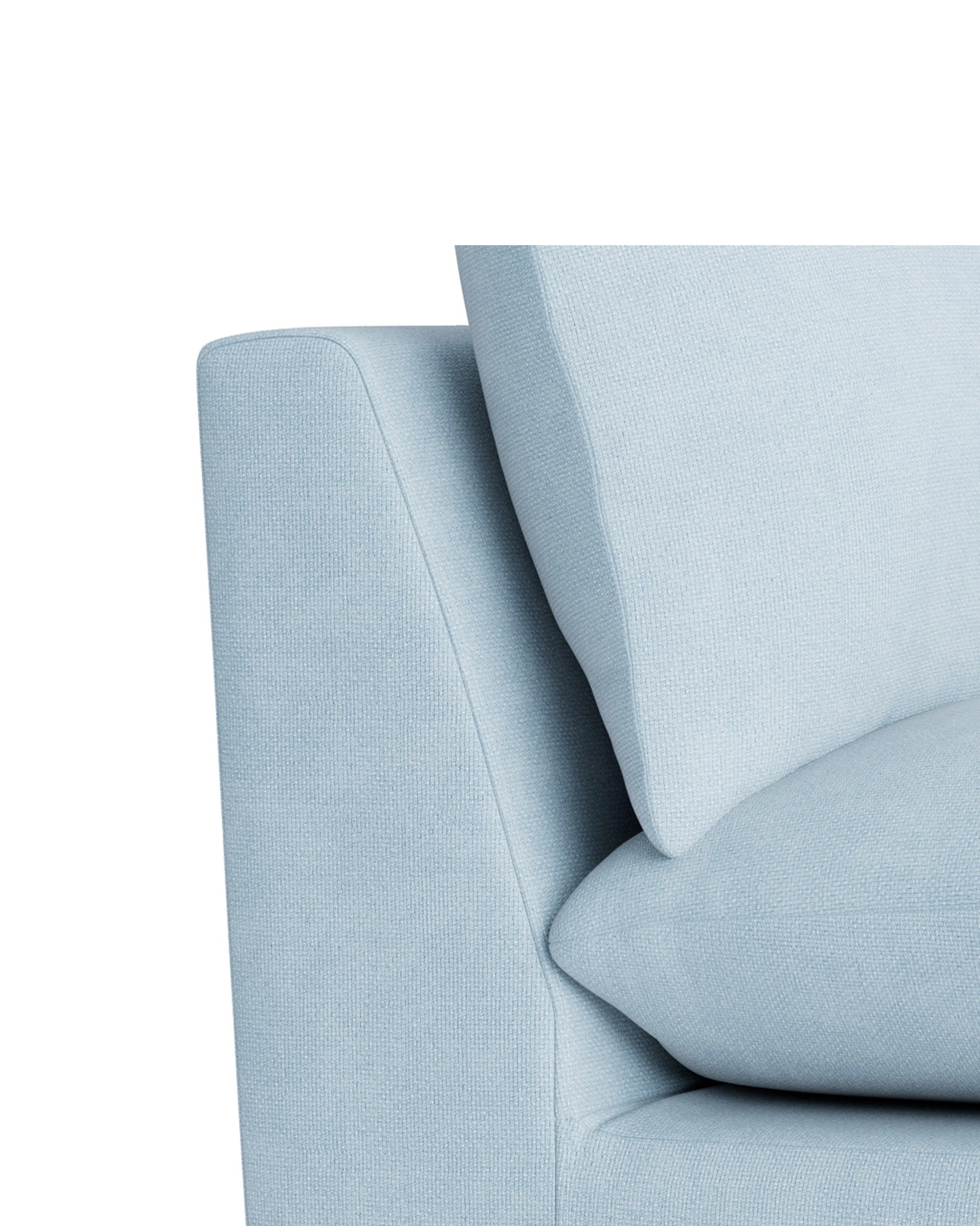 Sidney Slipcover Armless Middle Module - Fossil Powder Blue
