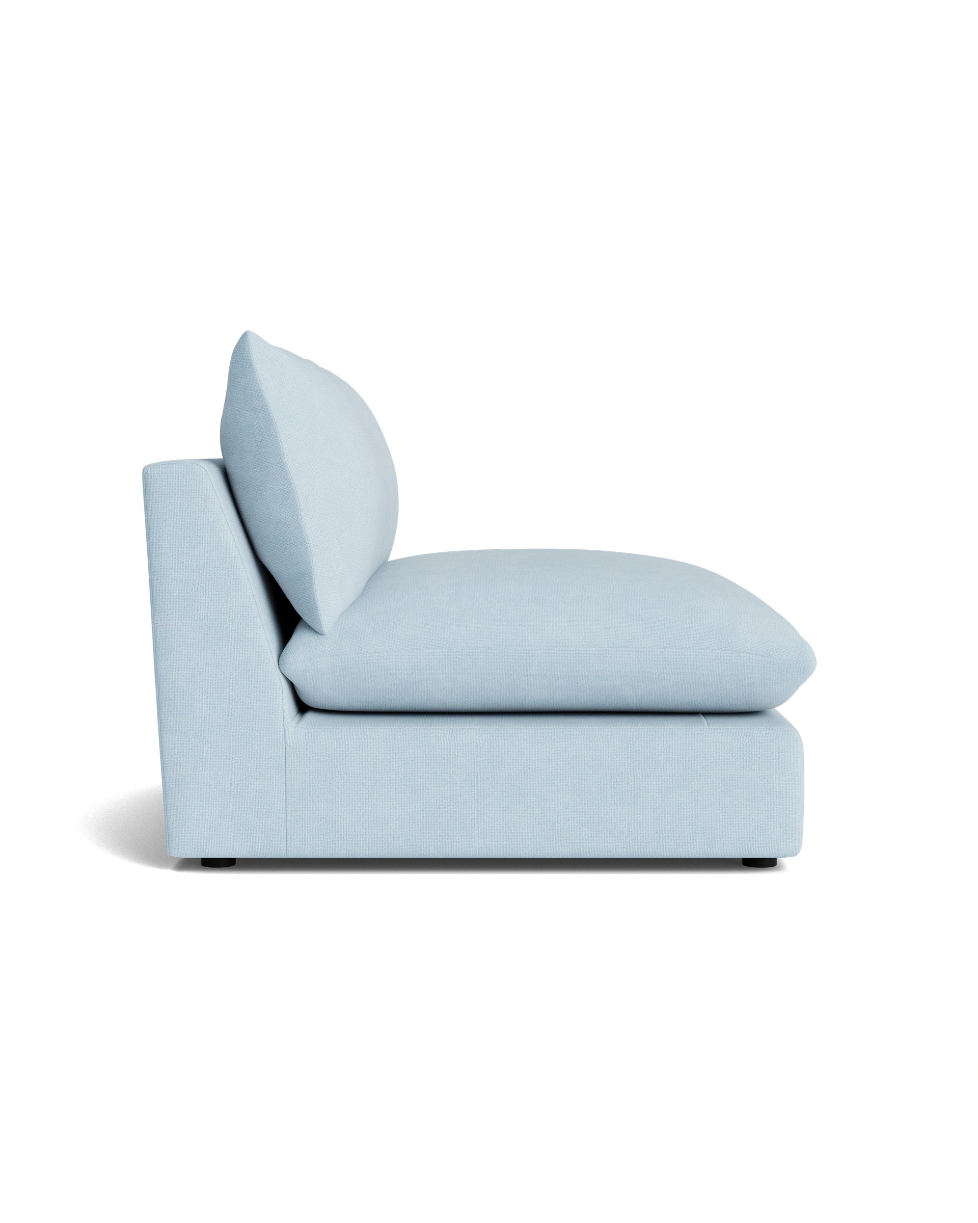 Sidney Slipcover Armless Middle Module - Fossil Powder Blue