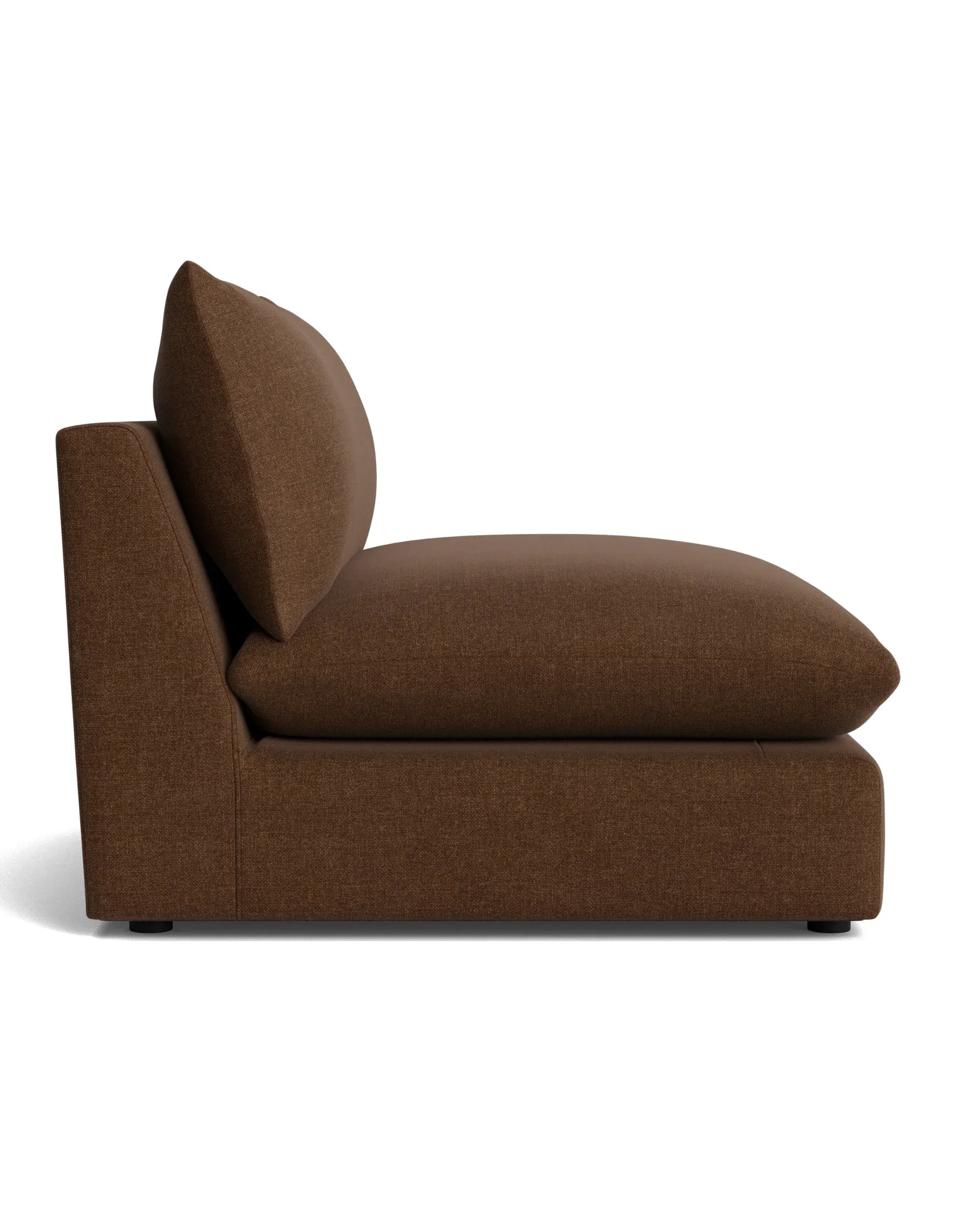 Sidney Armless Middle Module - Fossil Chocolate