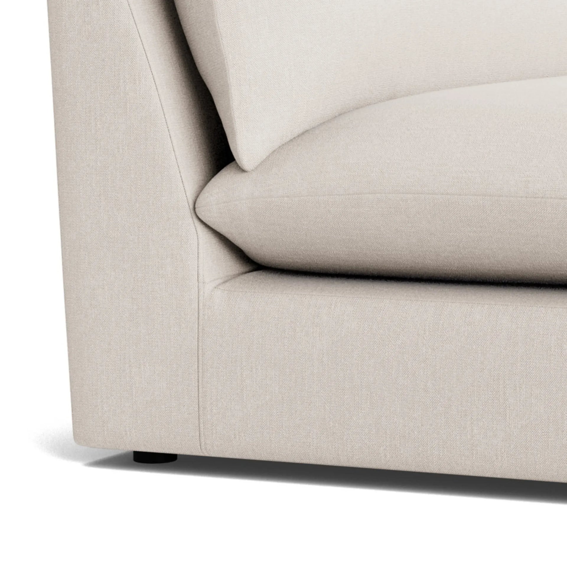 Sidney Slipcover Armless Middle Module Fabric - Silex Off White