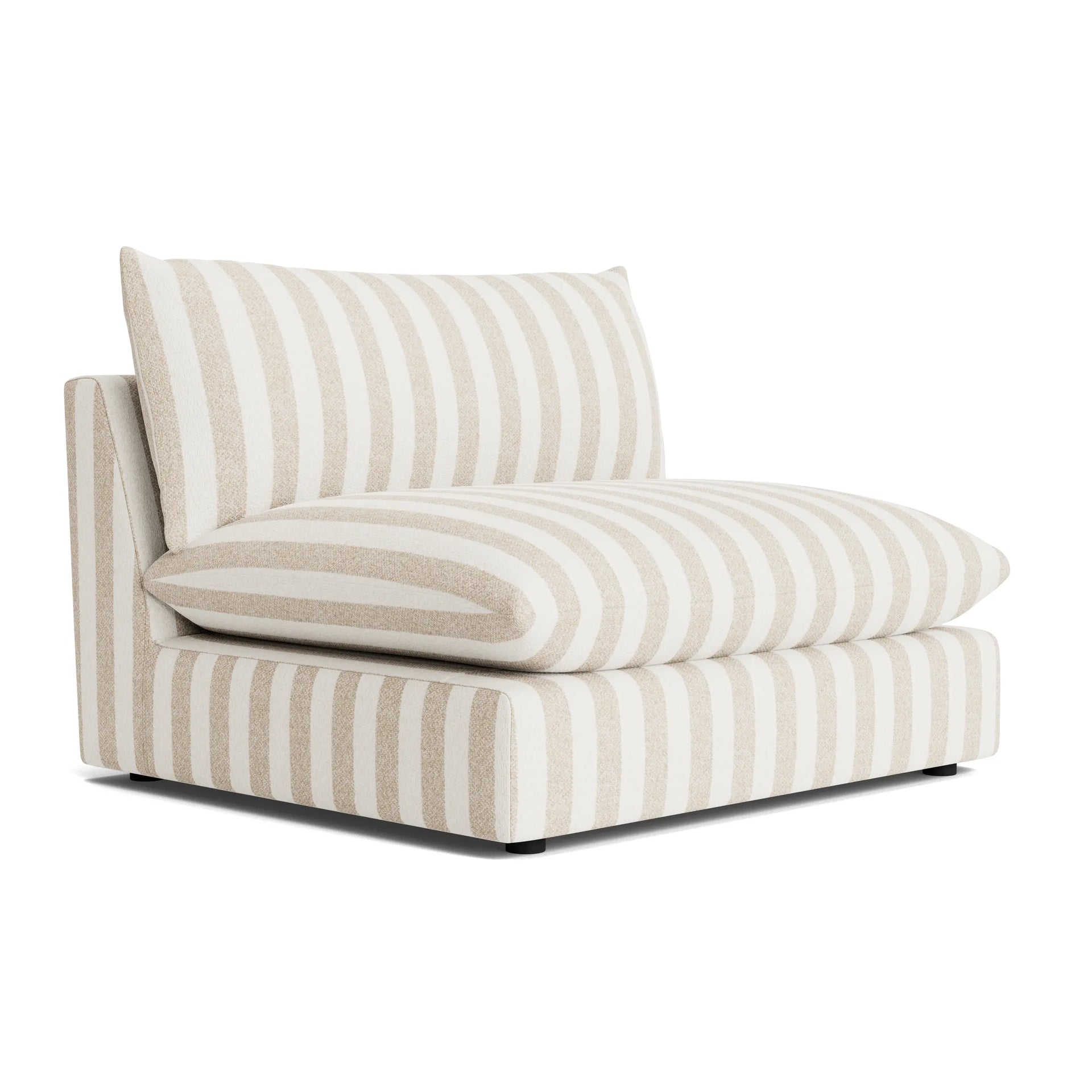 Sidney Slipcover Armless Middle Module - Marnie Sand Stripe