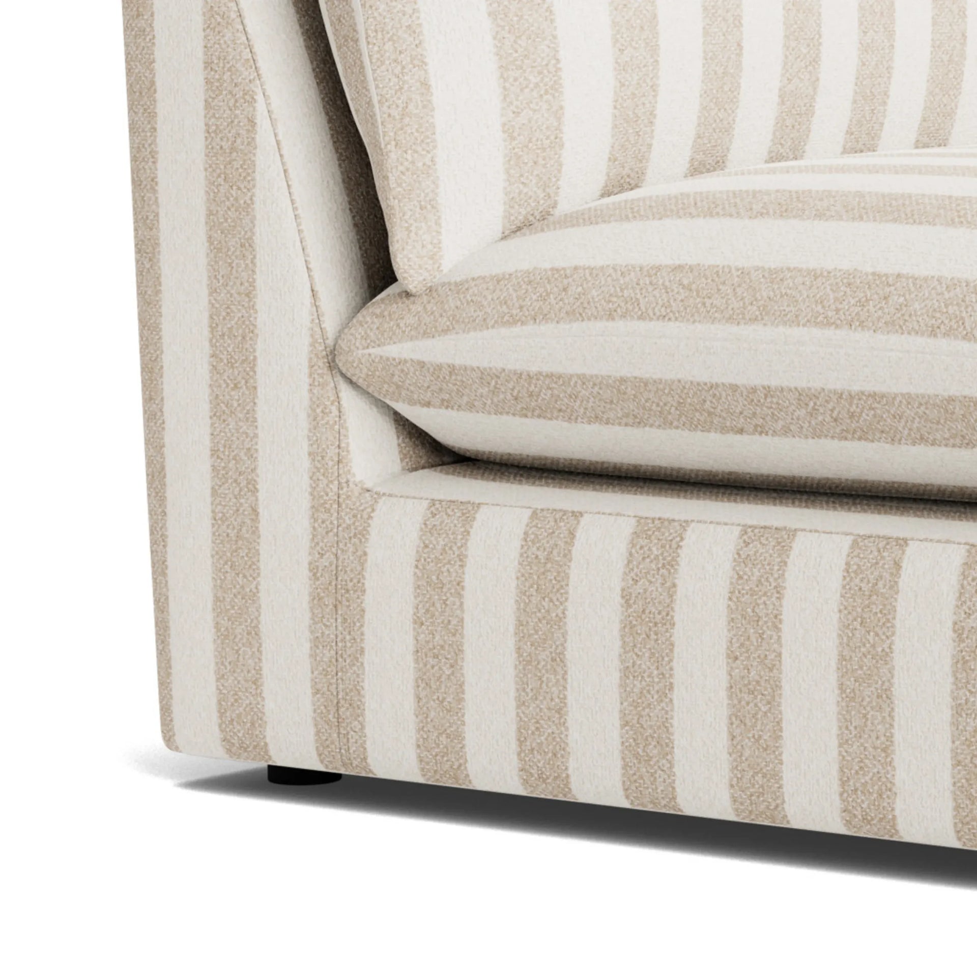 Sidney Slipcover Armless Middle Module Fabric - Marnie Sand Stripe