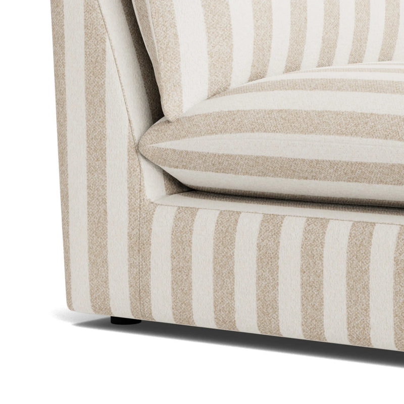Sidney Slipcover Armless Middle Module Fabric - Marnie Sand Stripe