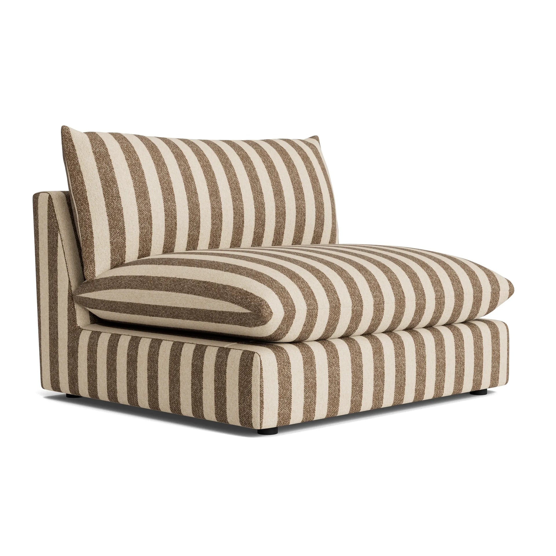 Sidney Slipcover Armless Middle Module - Marnie Coconut Stripe