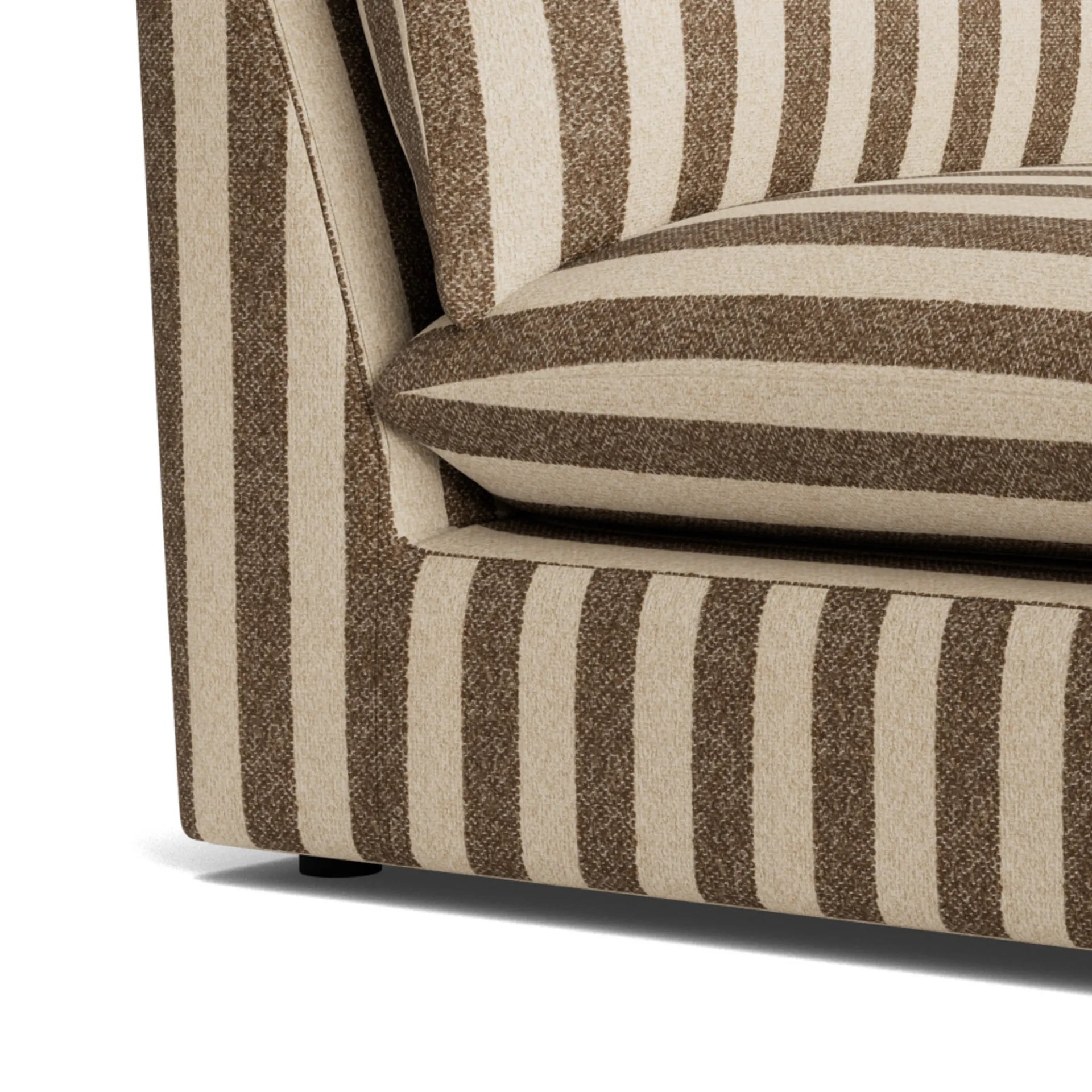 Sidney Slipcover Armless Middle Module Fabric - Marnie Coconut Stripe