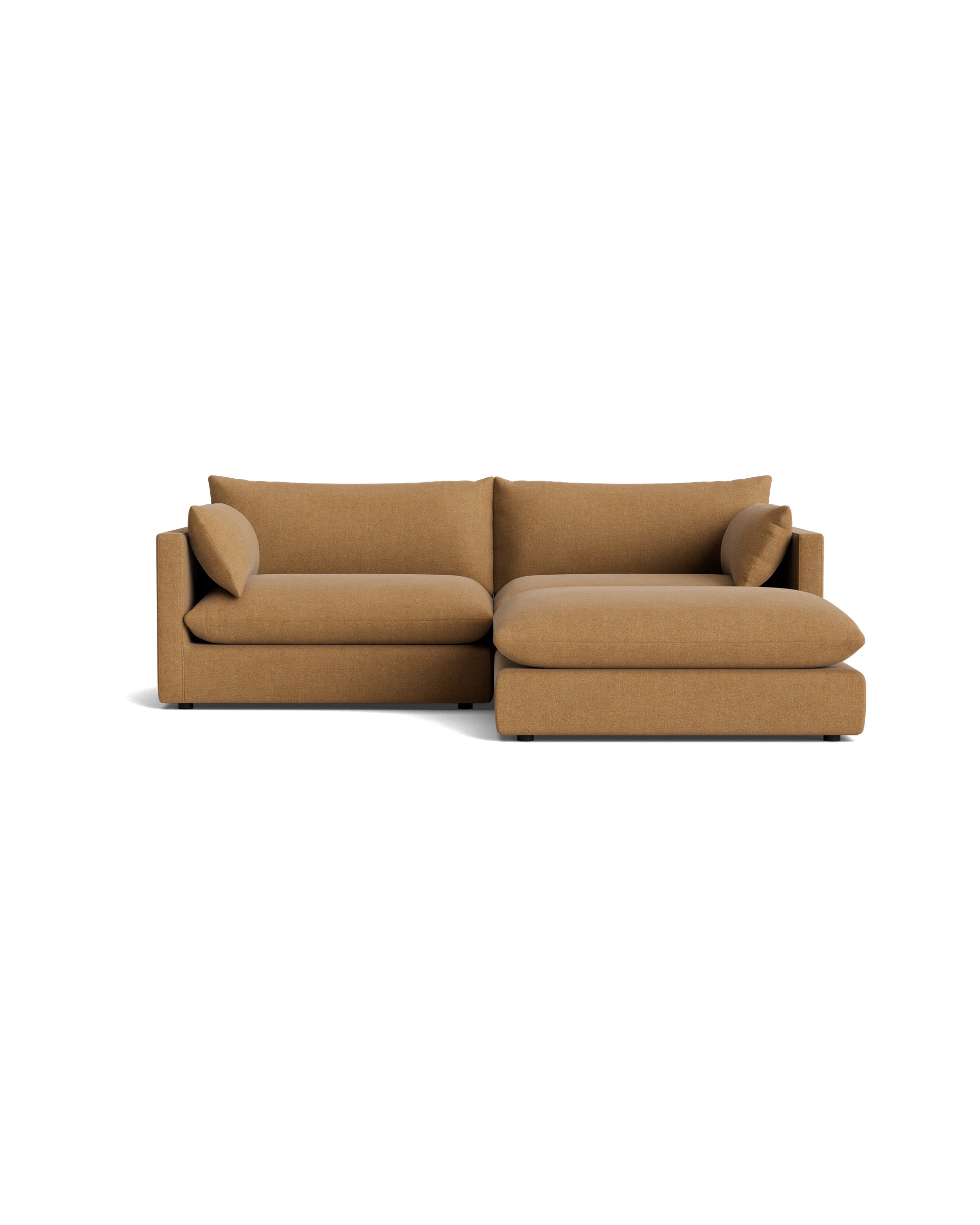 Sidney Slipcover 4 Seater Chaise Sofa - Fossil Fawn