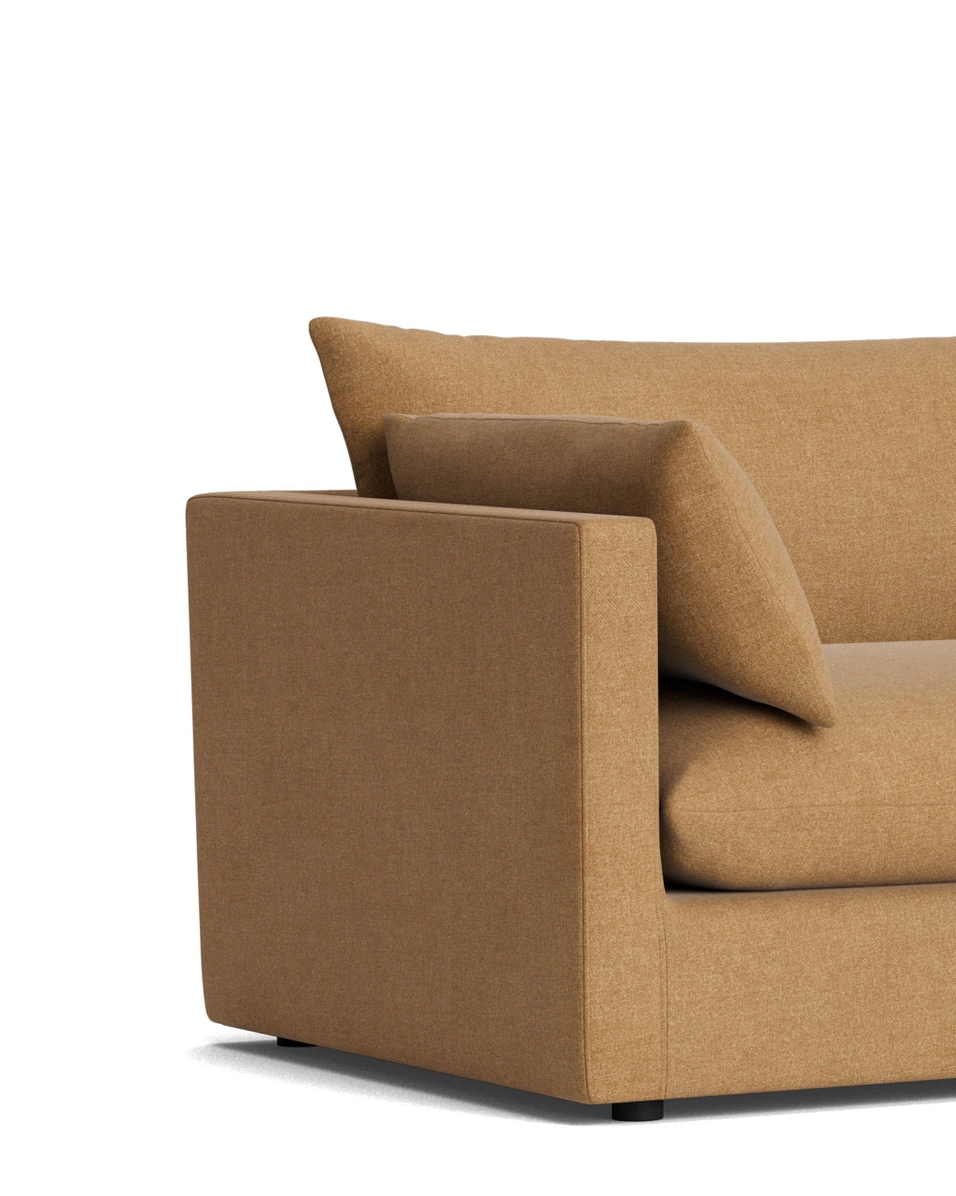 Sidney Slipcover 4 Seater Chaise Sofa - Fossil Fawn