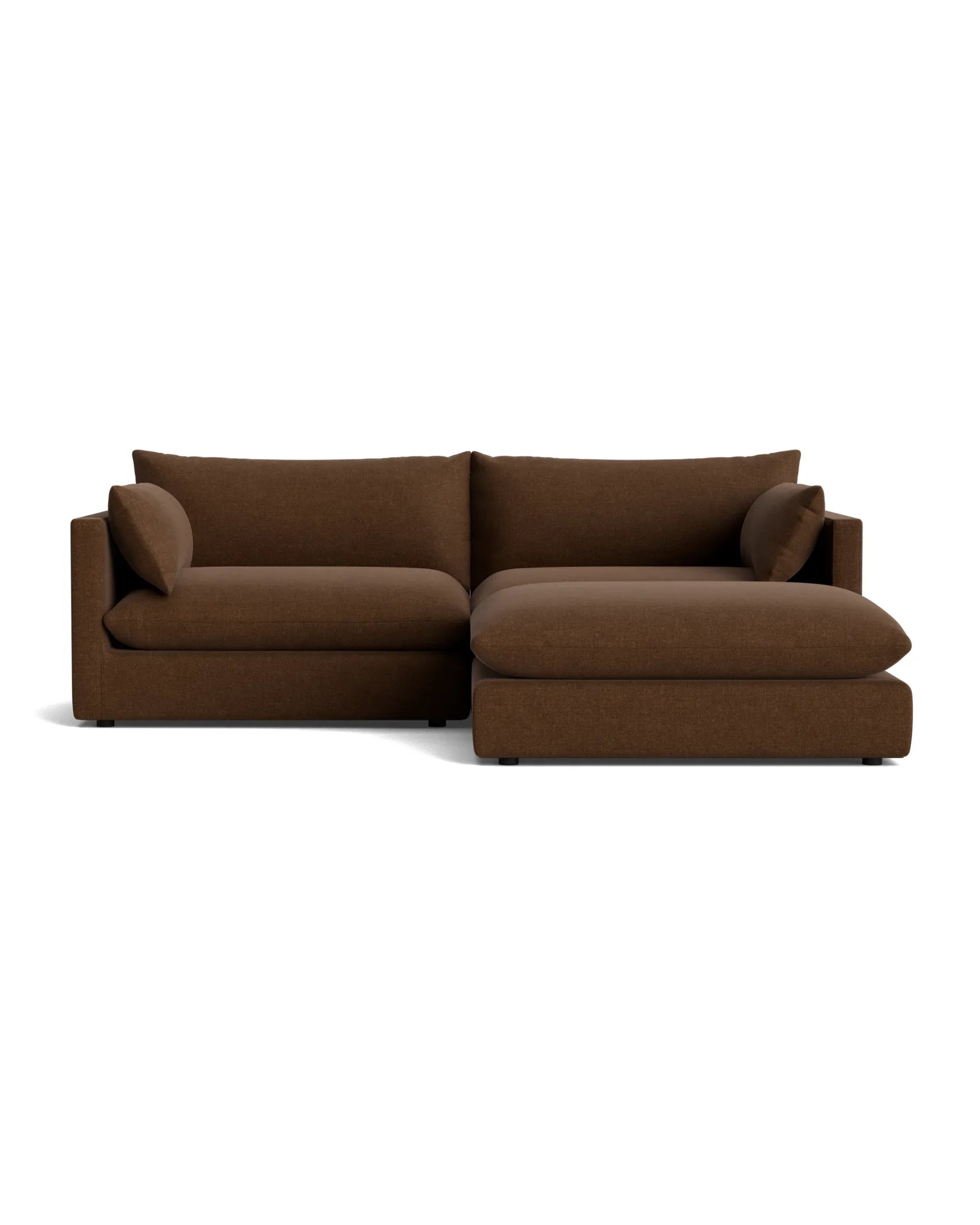 Sidney 4 Seater Chaise Sofa - Fossil Chocolate