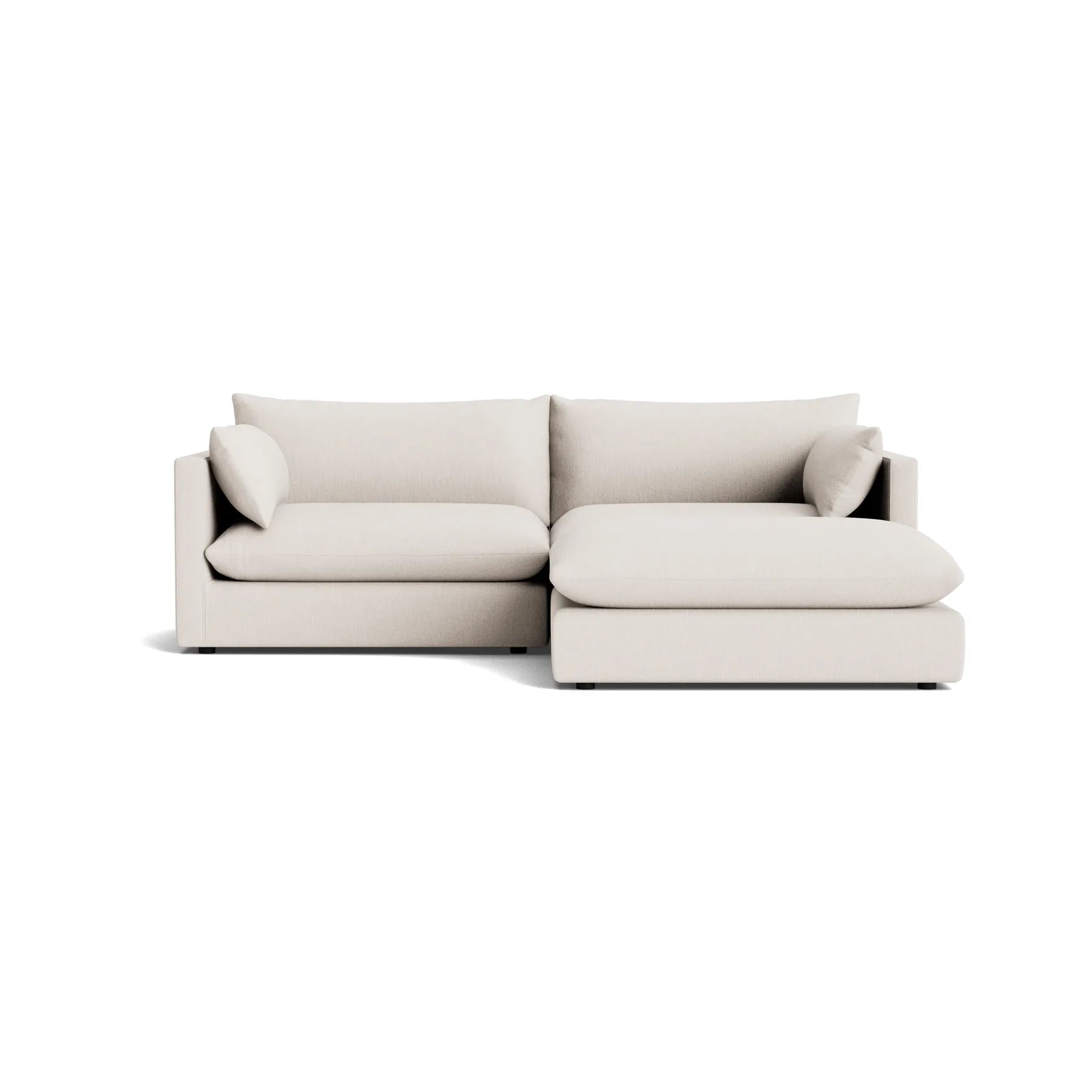 Sidney Slipcover 4 Seater Chaise Sofa - Silex Off White