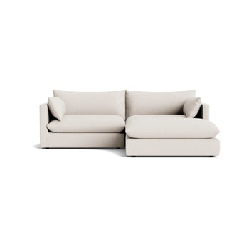 Sidney Slipcover 3 Seater Chaise Sofa - Silex Off White