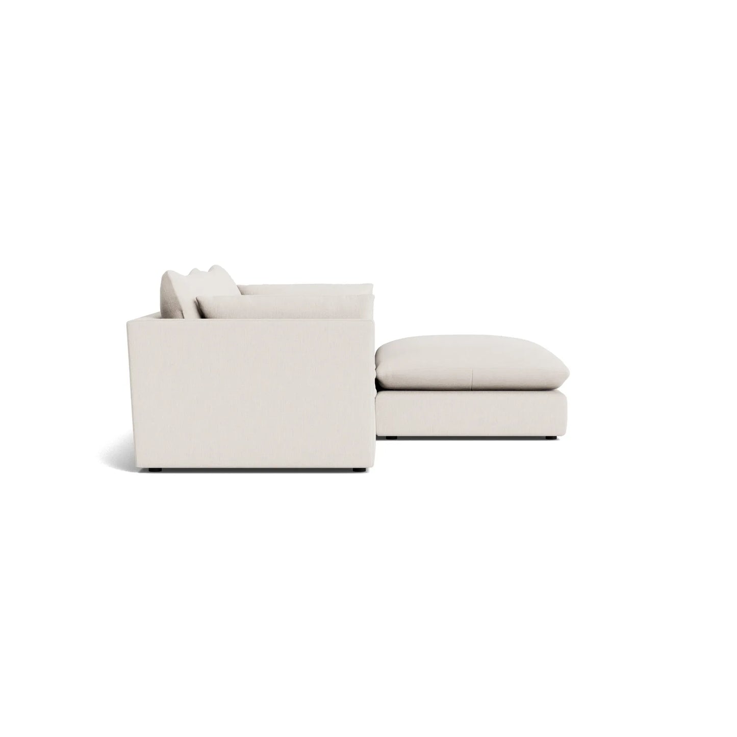 Sidney Slipcover 3 Seater Chaise Sofa - Silex Off White