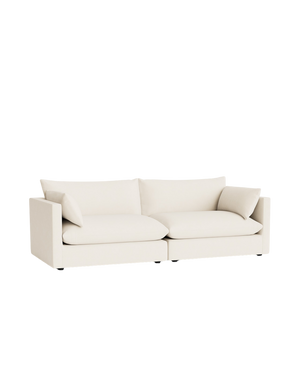 Sidney Slipcover 4 Seater Sofa - Fossil Vanilla