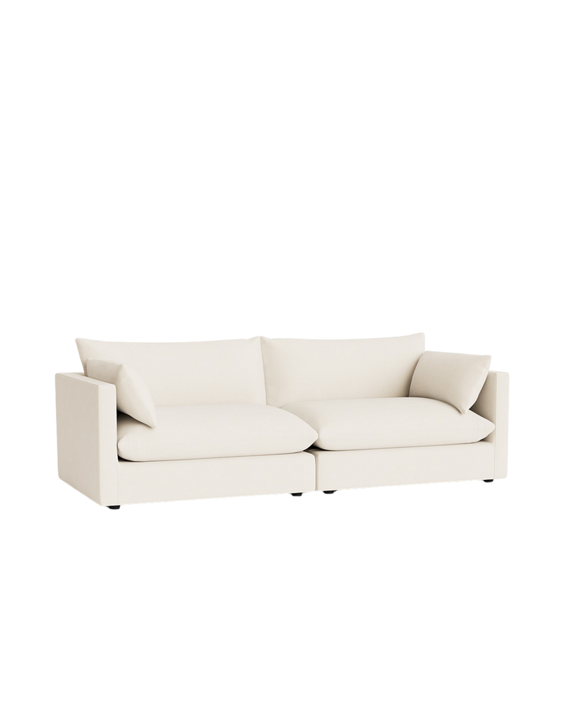 Sidney Slipcover 4 Seater Sofa - Fossil Vanilla