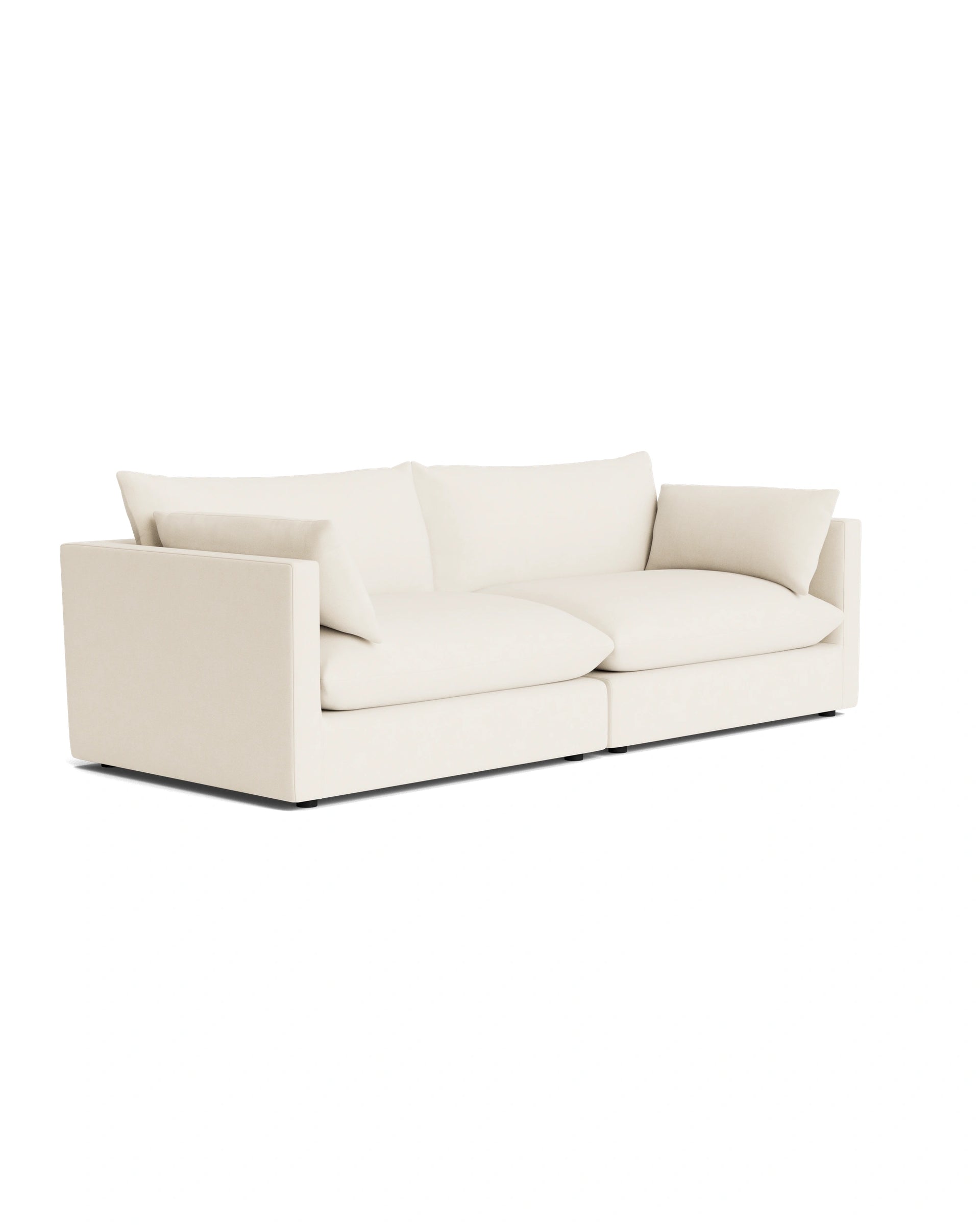 Sidney Slipcover 4 Seater Sofa - Fossil Vanilla