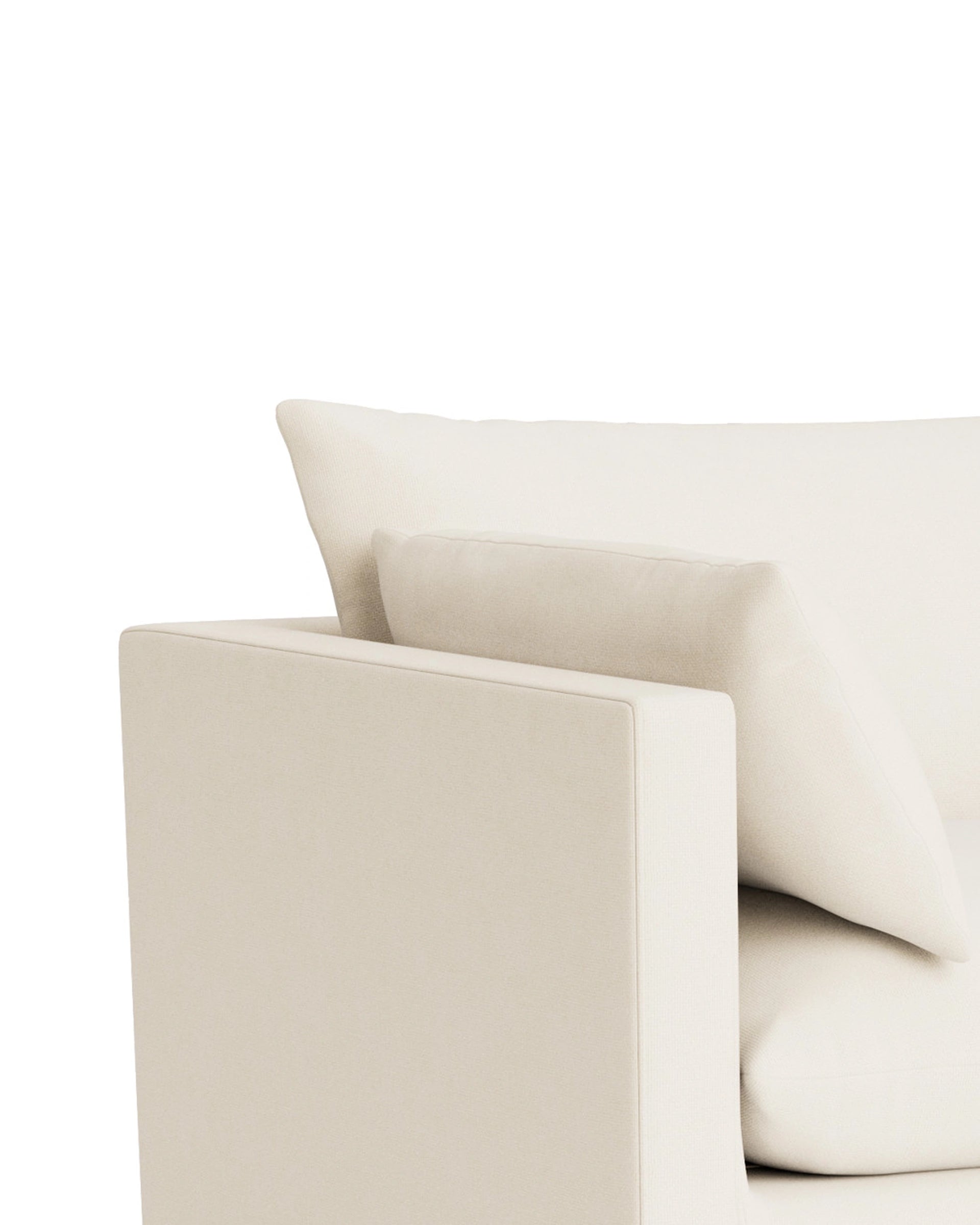 Sidney Slipcover 4 Seater Sofa - Fossil Vanilla