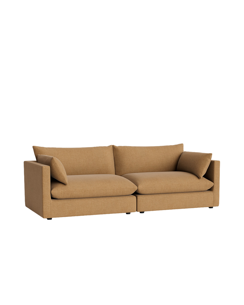 Sidney Slipcover 4 Seater Sofa - Fossil Fawn