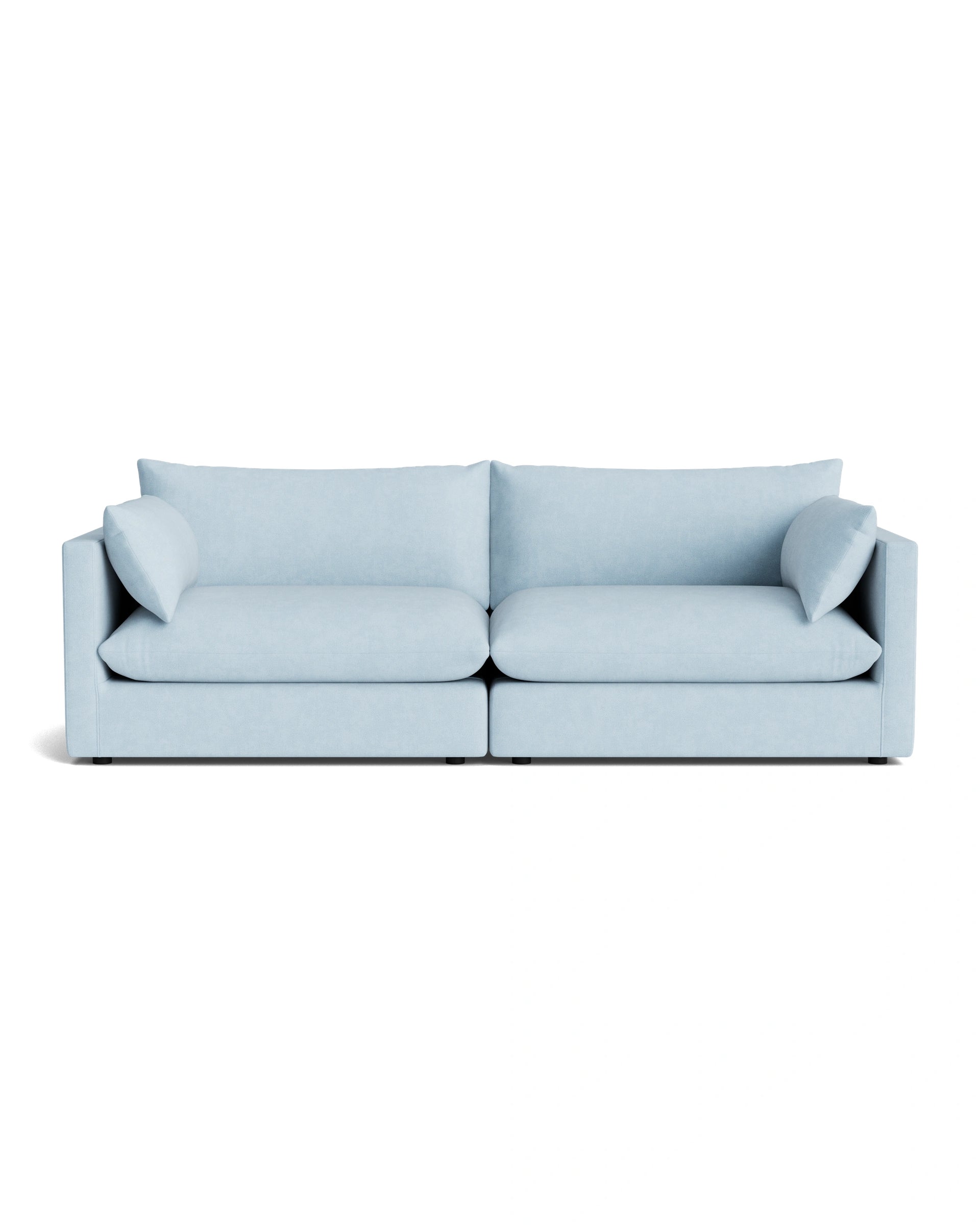 Sidney Slipcover 4 Seater Sofa - Fossil Powder Blue