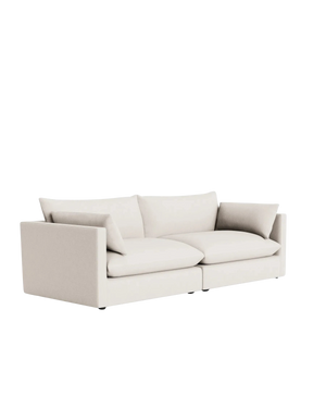 Sidney Slipcover 4 Seater Sofa - Silex Off White