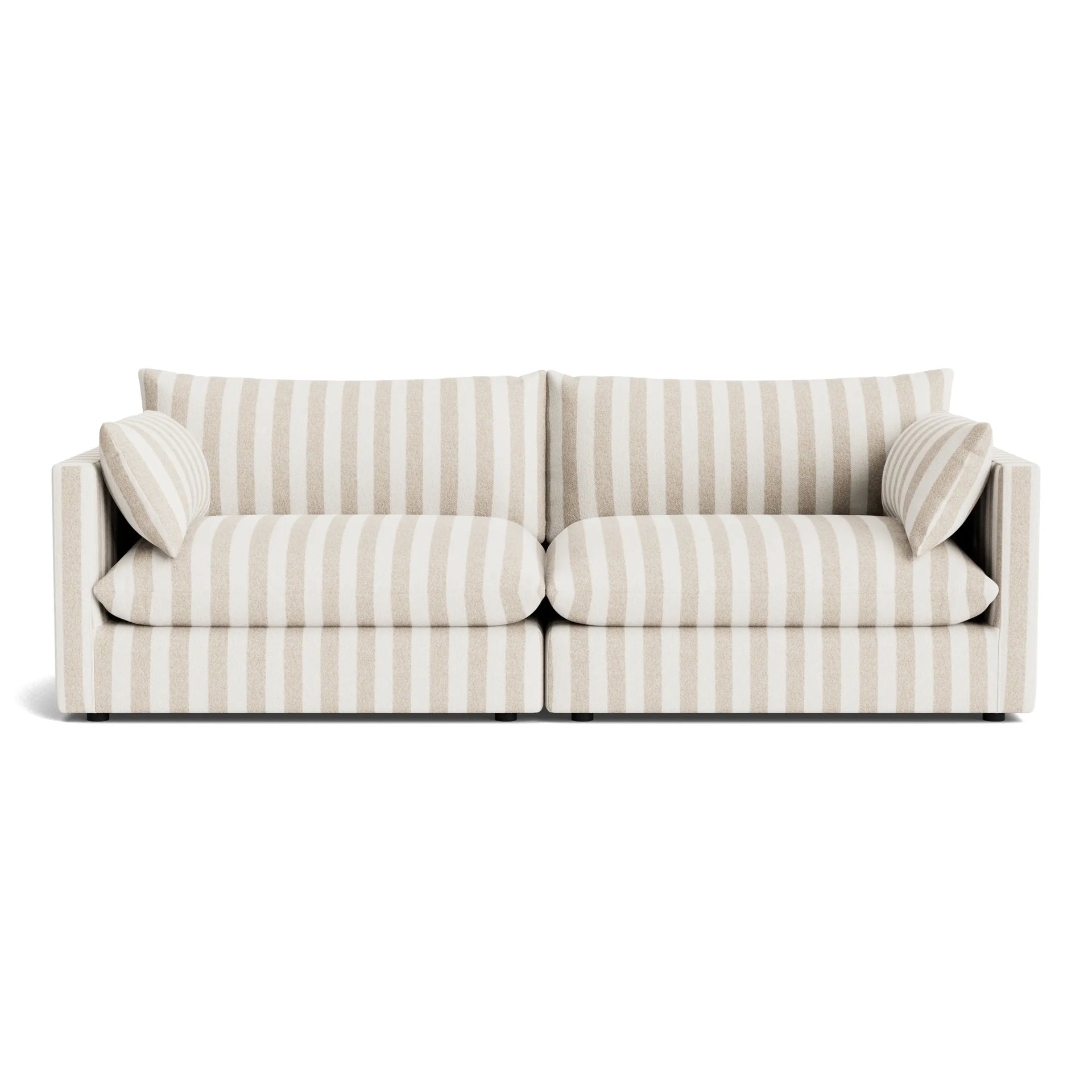Sidney Slipcover 4 Seater Sofa - Marnie Sand Stripe