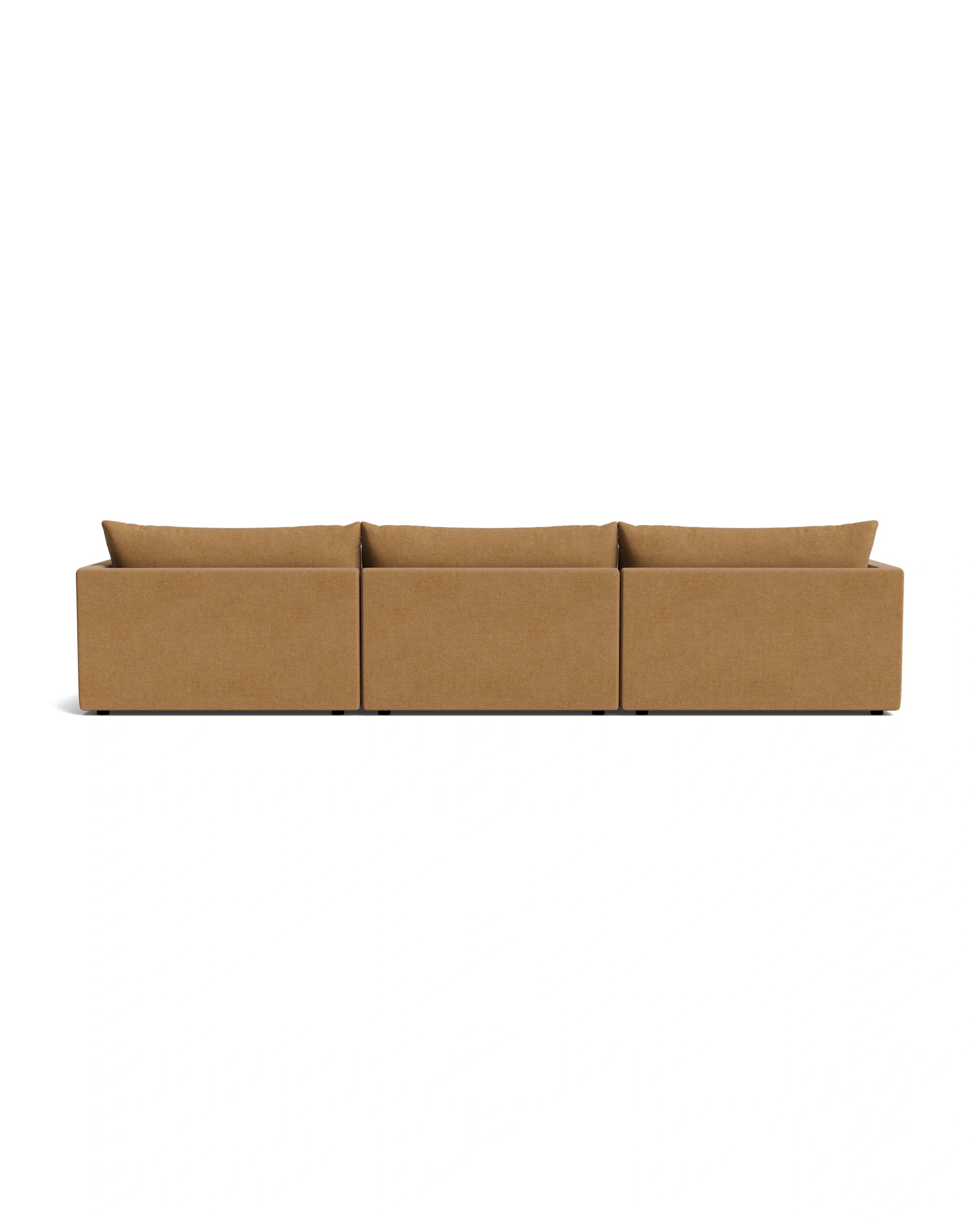 Sidney Slipcover 5 Seater Chaise Sofa - Fossil Fawn