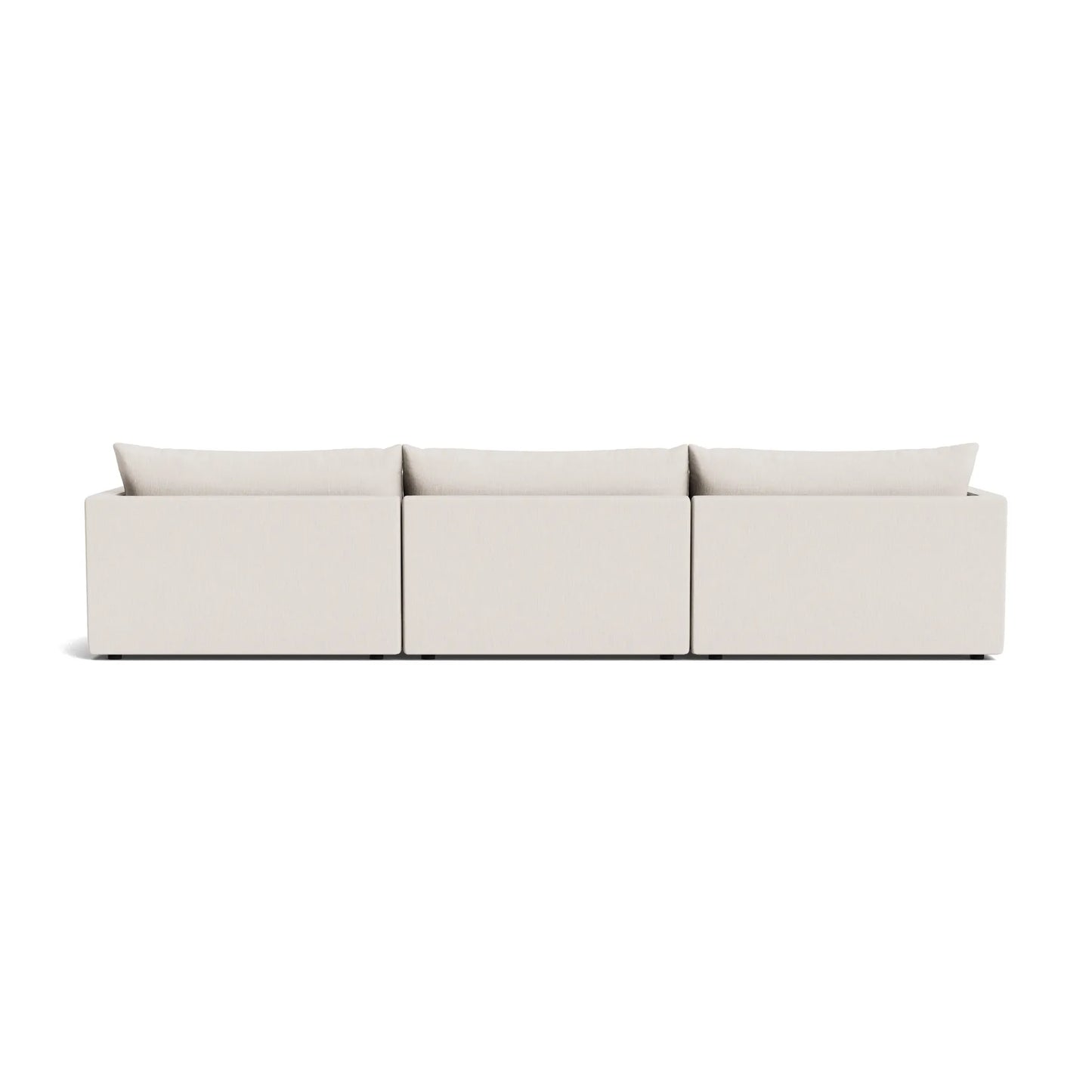 Sidney Slipcover 4 Seater Chaise Sofa - Silex Off White