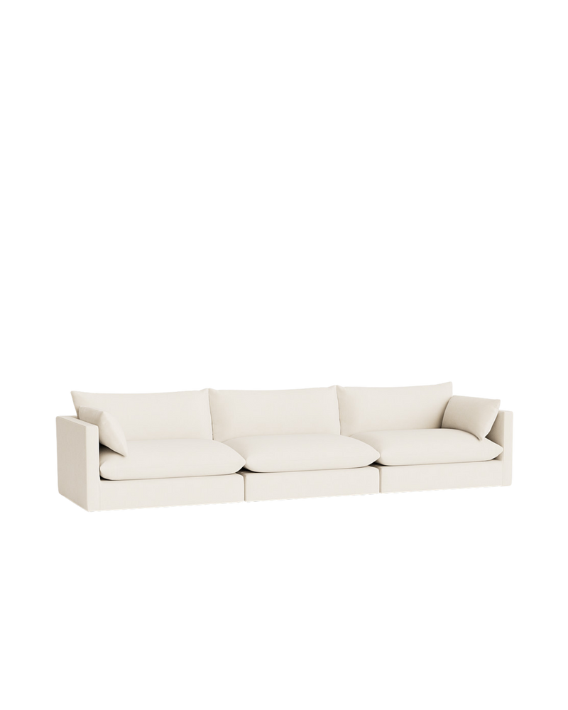 Sidney Slipcover 5 Seater Sofa - Fossil Vanilla