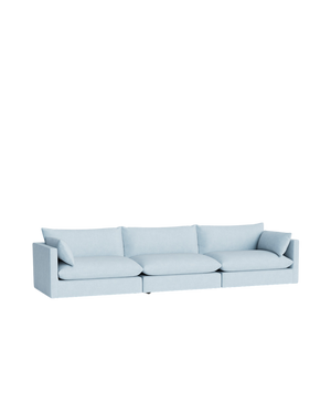 Sidney Slipcover 5 Seater Sofa - Fossil Powder Blue