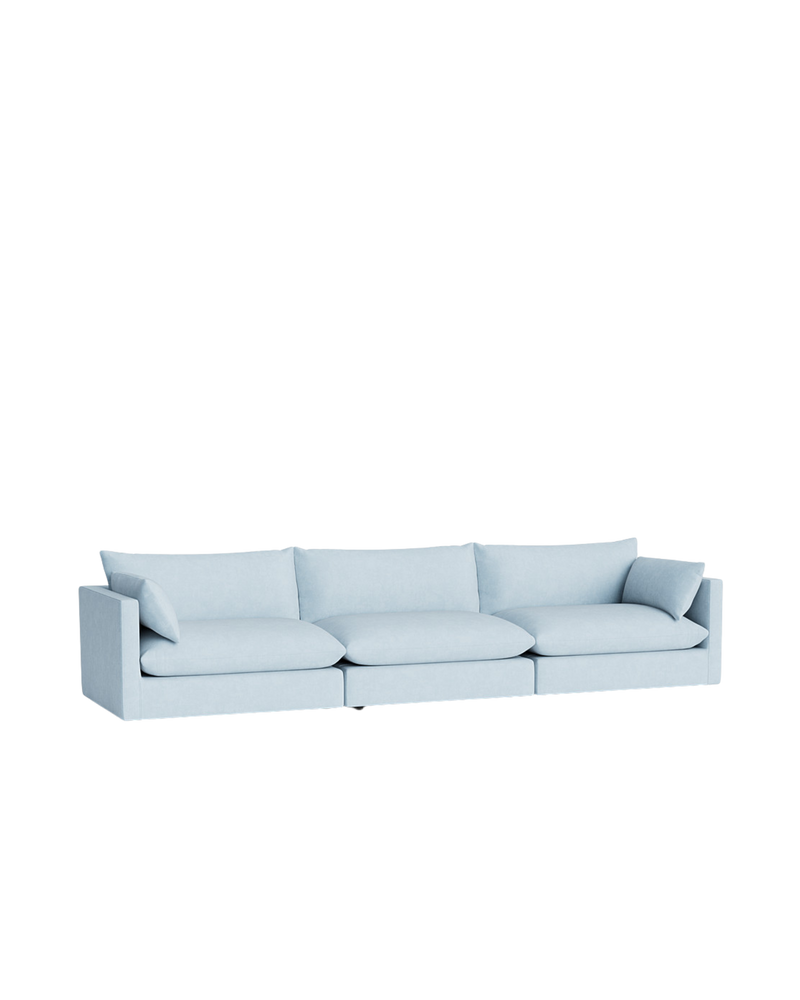 Sidney Slipcover 5 Seater Sofa - Fossil Powder Blue