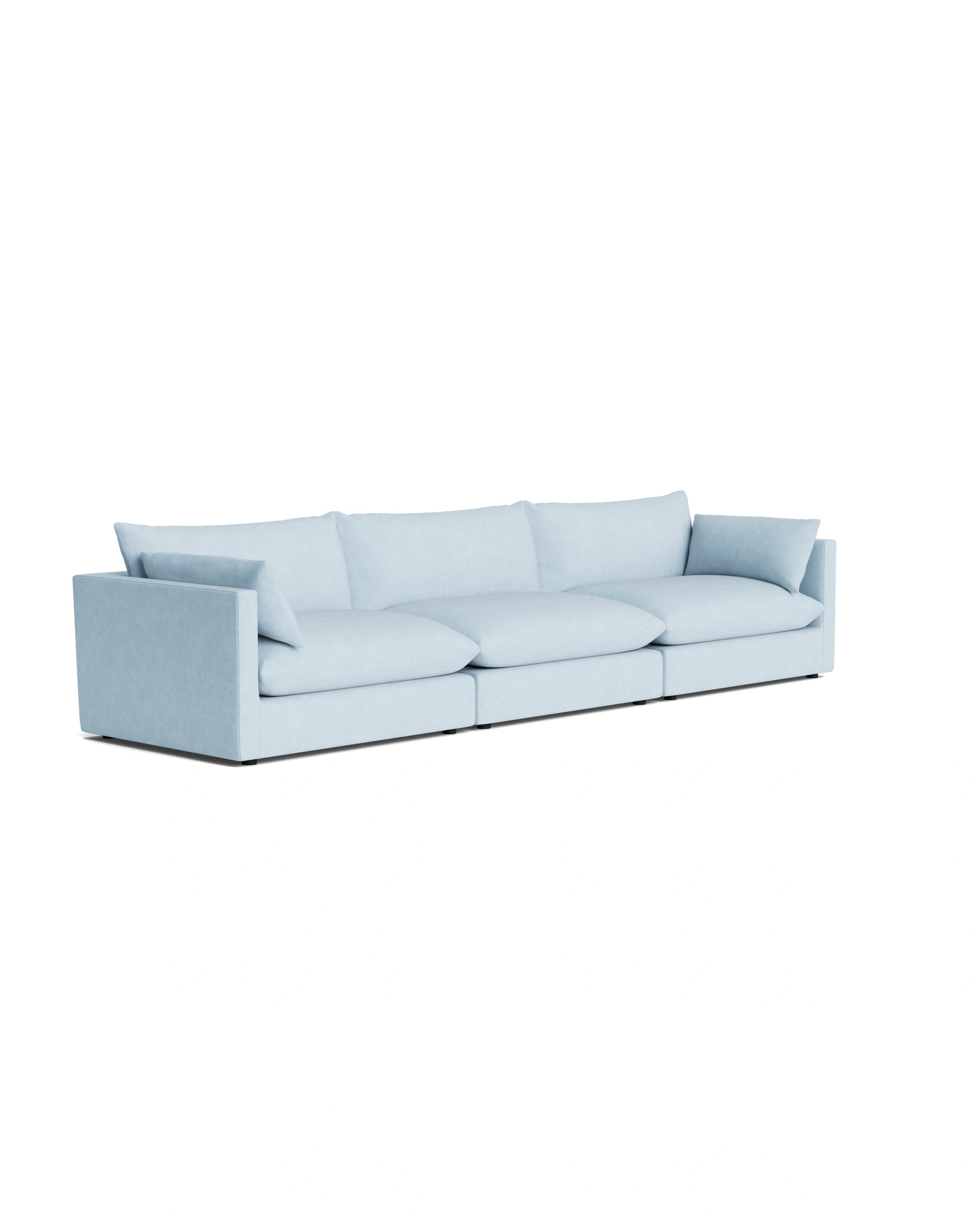 Sidney Slipcover 5 Seater Sofa - Fossil Powder Blue