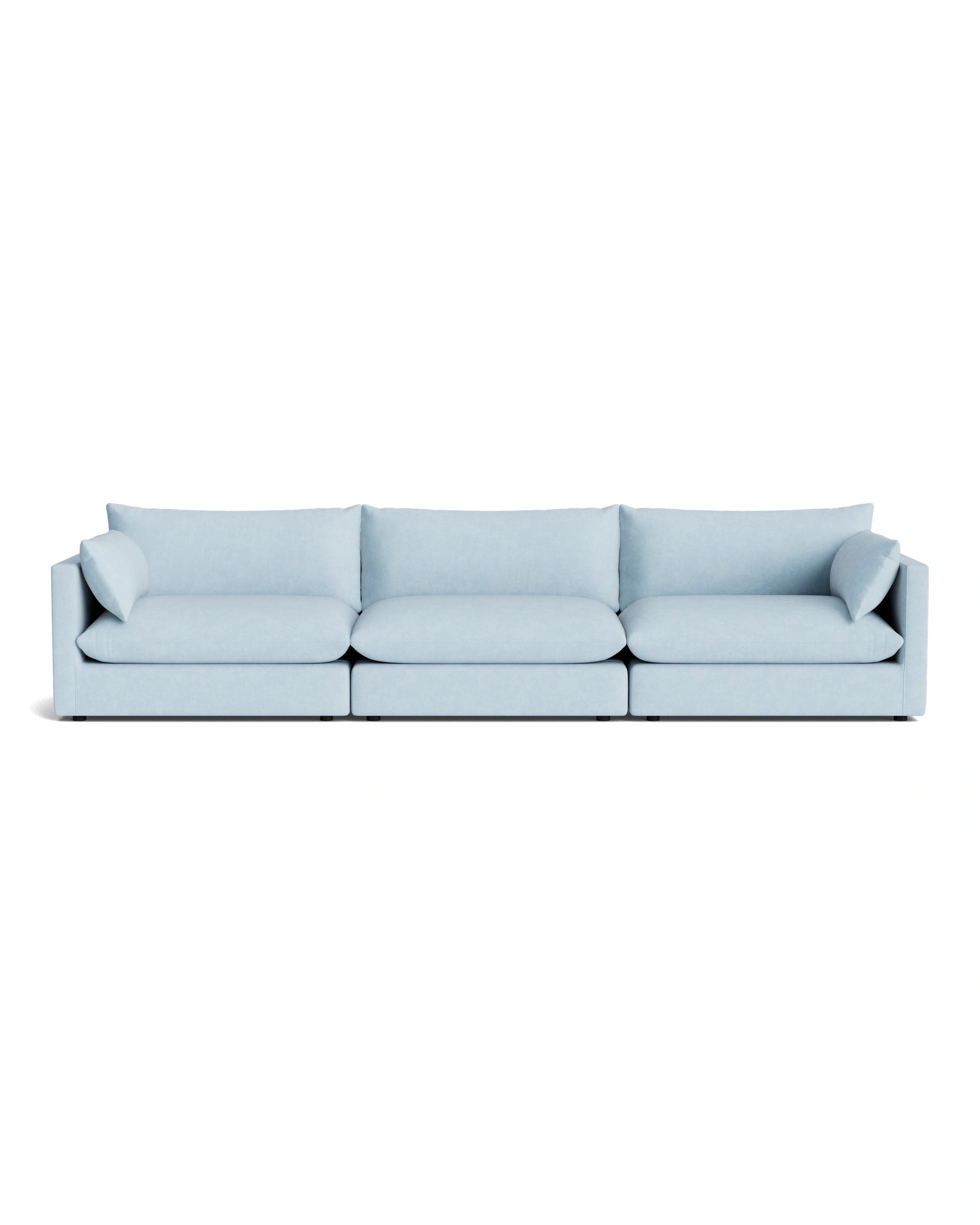 Sidney Slipcover 5 Seater Sofa - Fossil Powder Blue