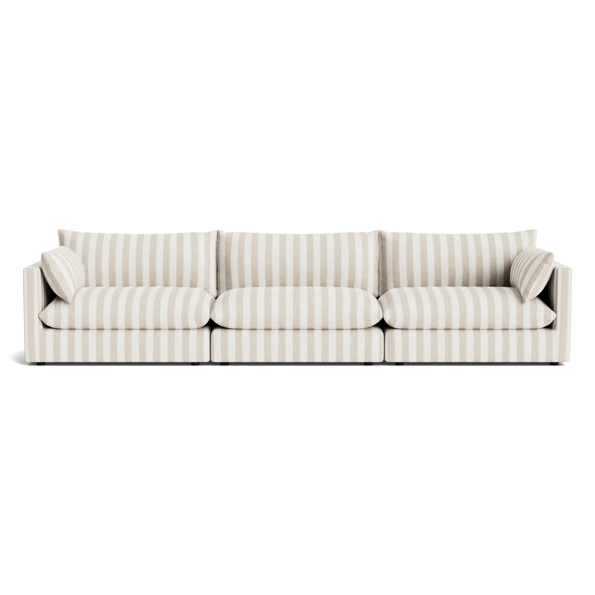 Sidney Slipcover 5 Seater Sofa - Marnie Sand Stripe