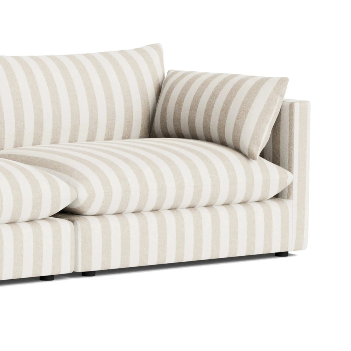 Sidney Slipcover 5 Seater Sofa - Marnie Sand Stripe