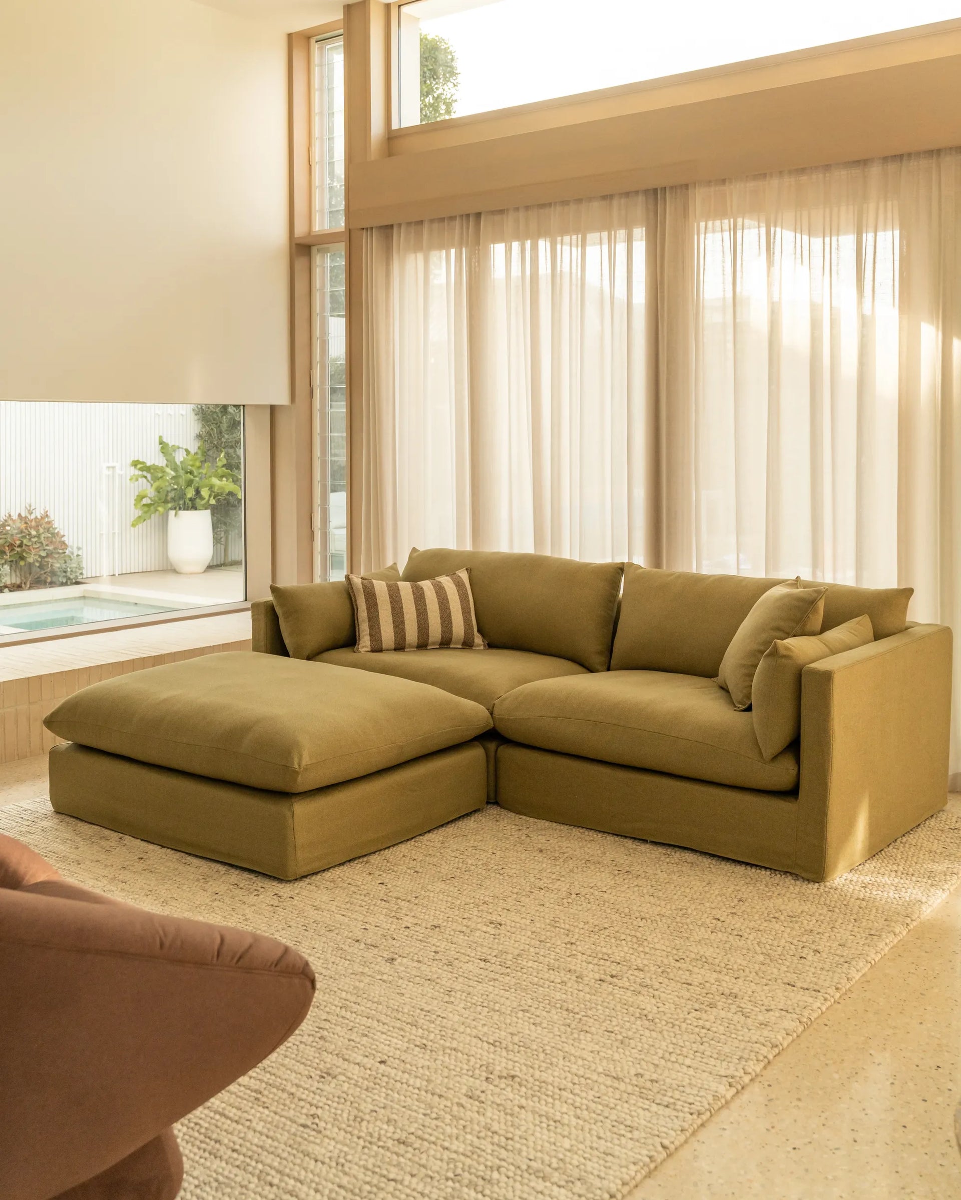 Sidney Ottoman - Fossil Eucalyptus