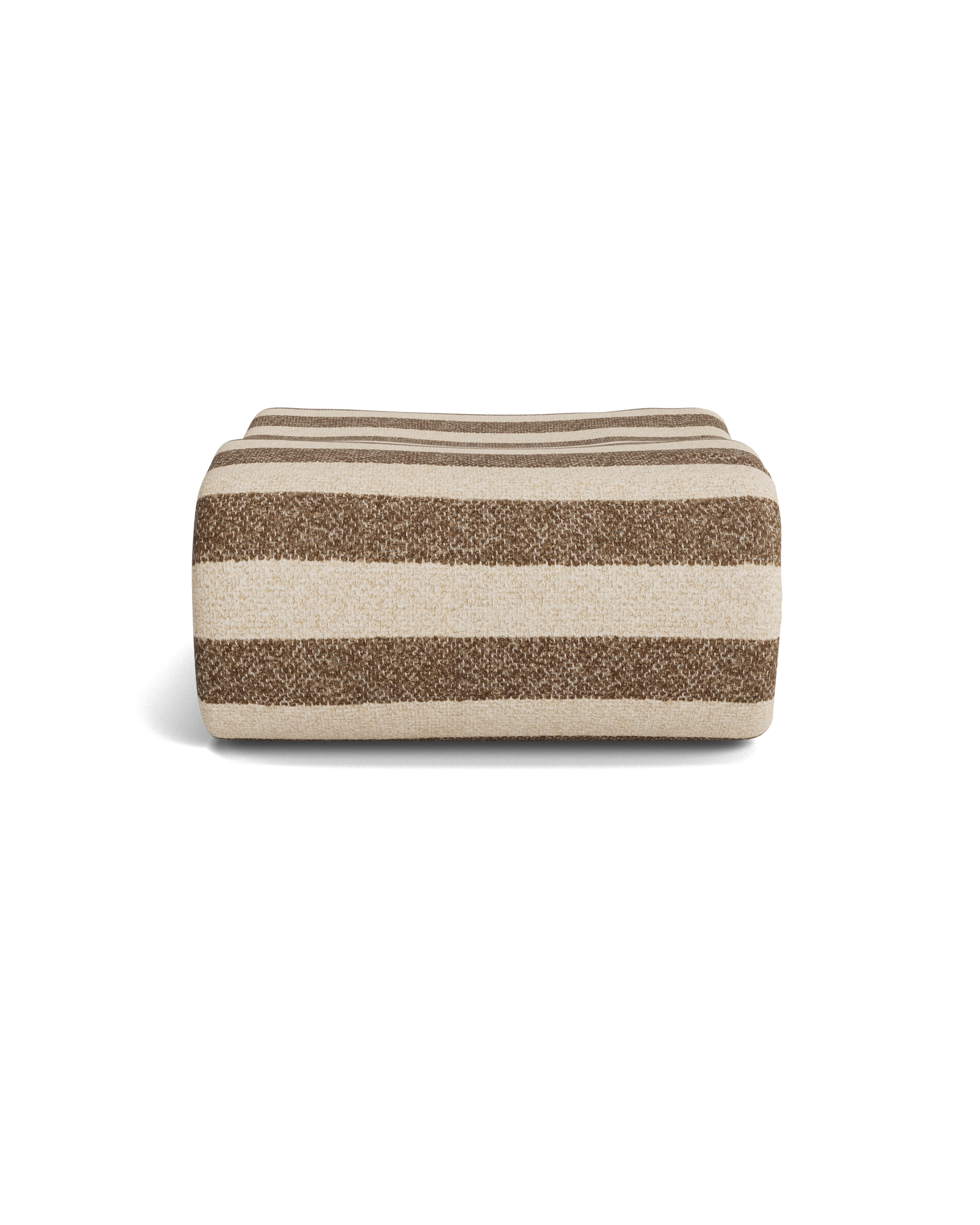 Sidney Slipcover Ottoman Fabric - Marnie Coconut Stripe