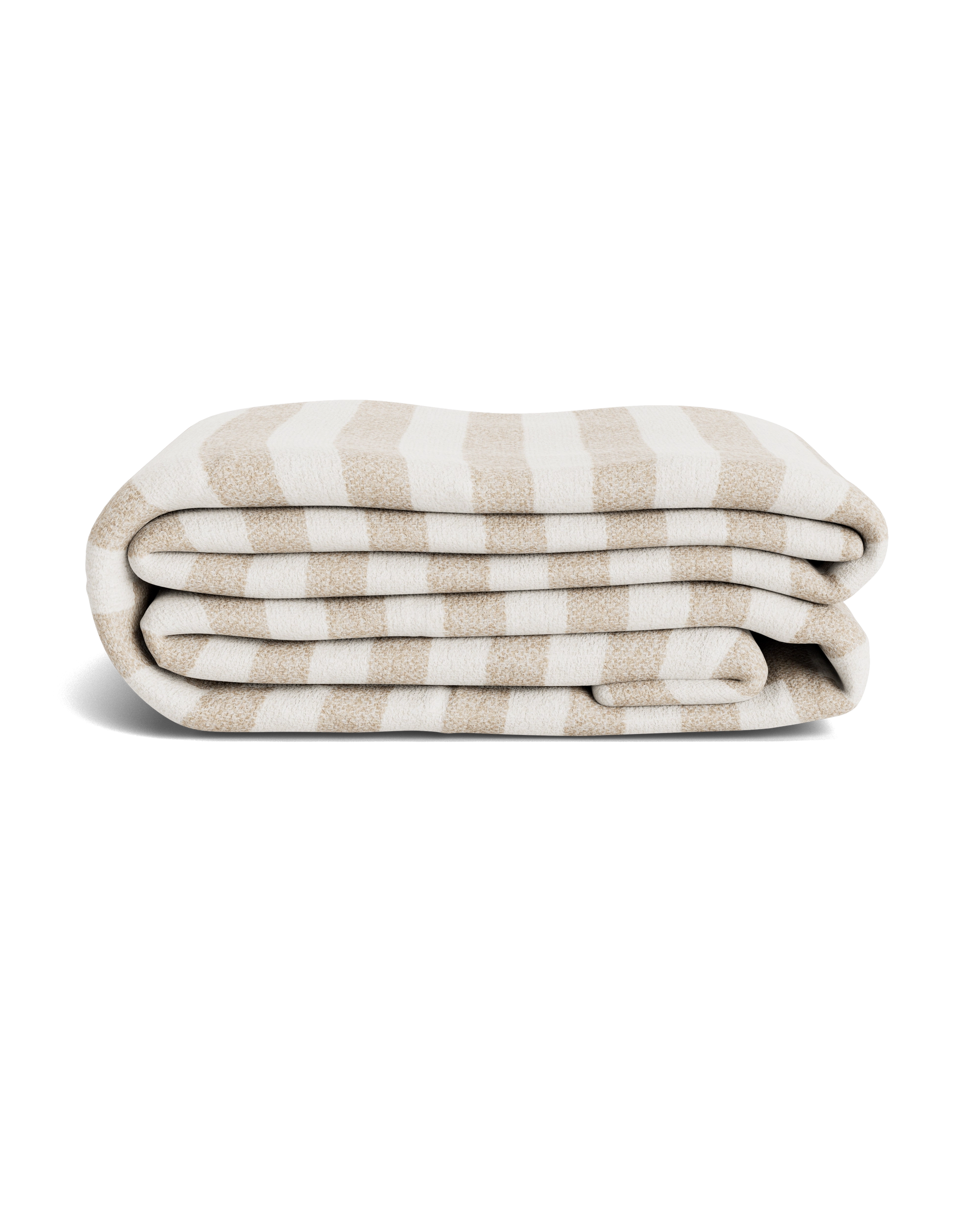 Sidney Slipcover Ottoman Fabric - Marnie Sand Stripe