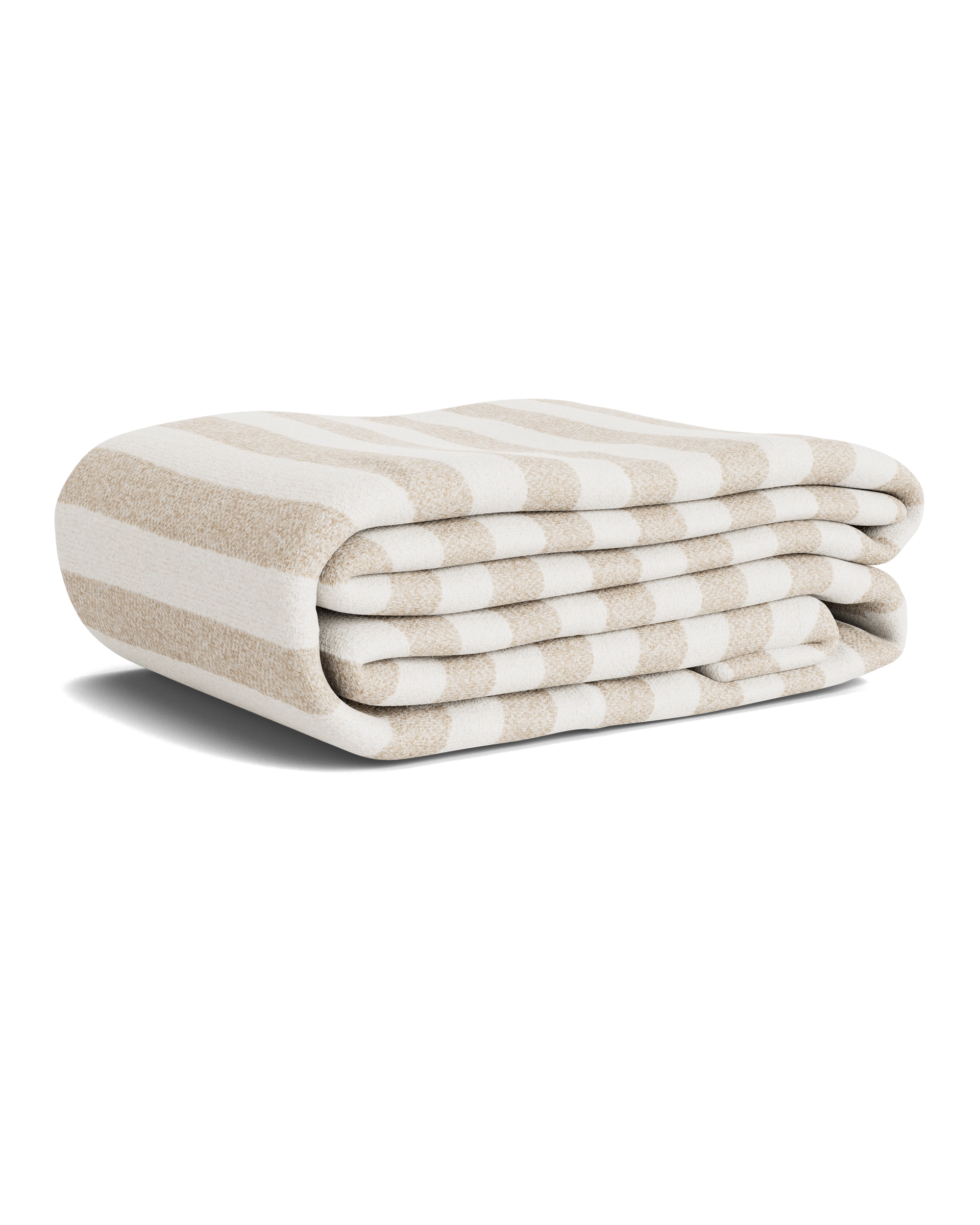 Sidney Slipcover Ottoman Fabric - Marnie Sand Stripe