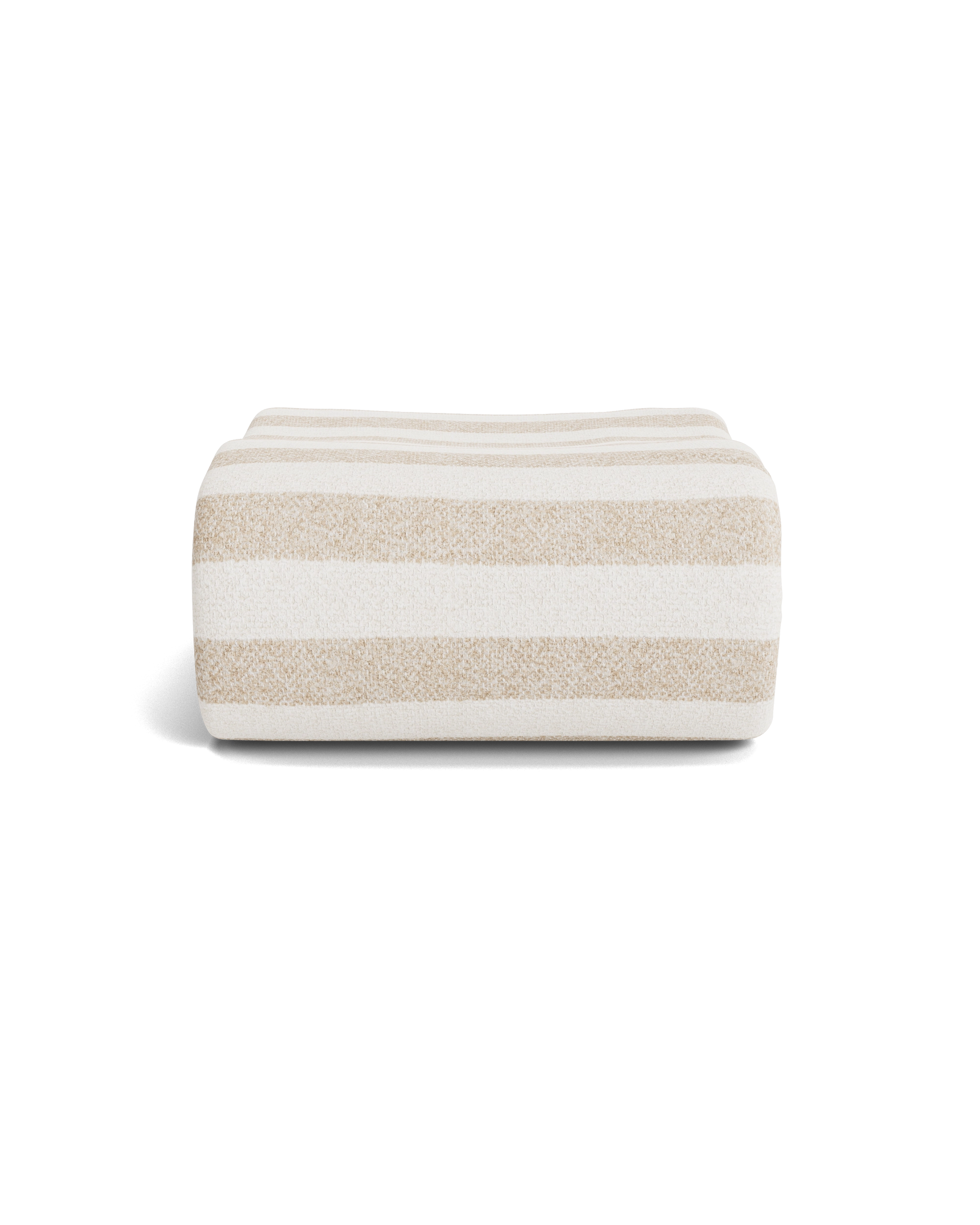 Sidney Slipcover Ottoman Fabric - Marnie Sand Stripe