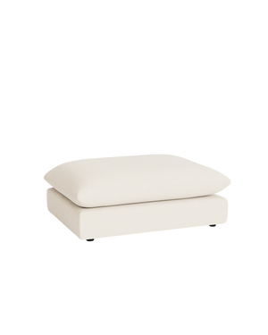 Sidney Slipcover Ottoman - Fossil Vanilla