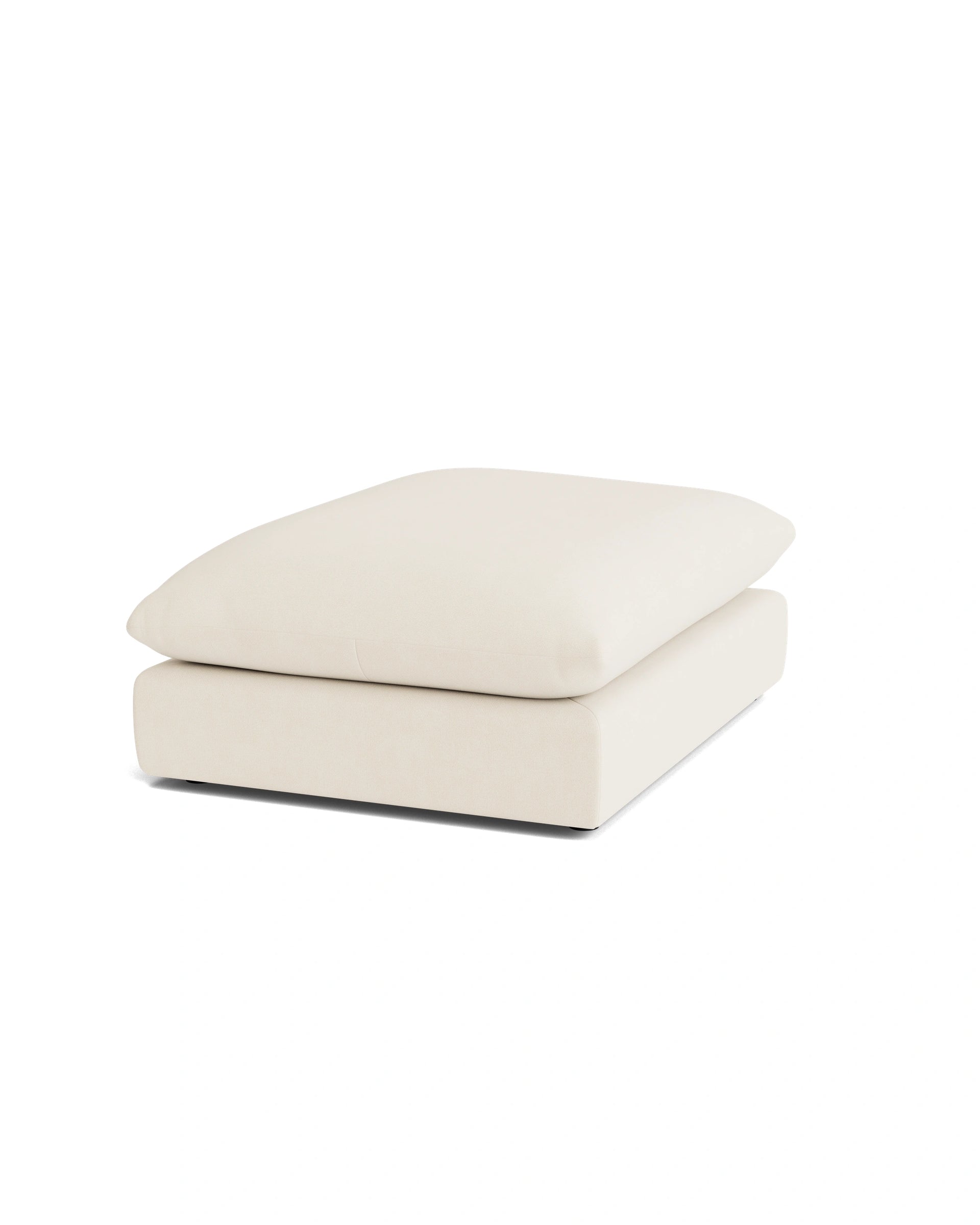 Sidney Slipcover Ottoman - Fossil Vanilla