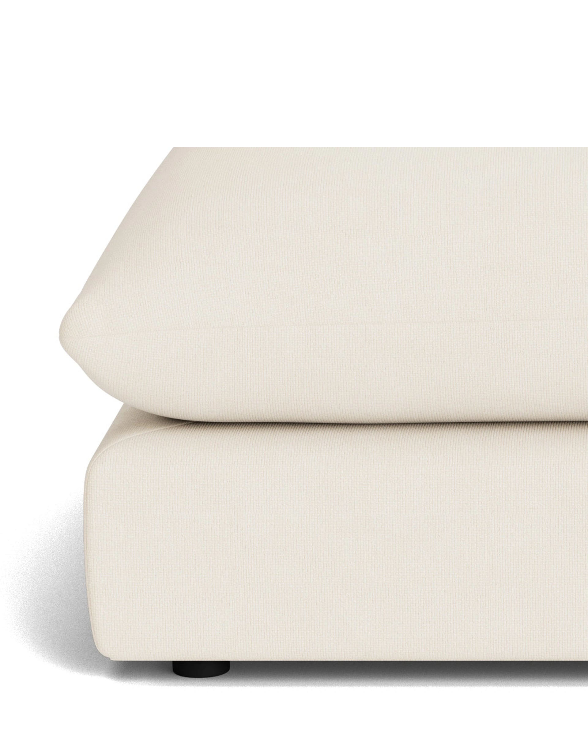 Sidney Slipcover Ottoman - Fossil Vanilla