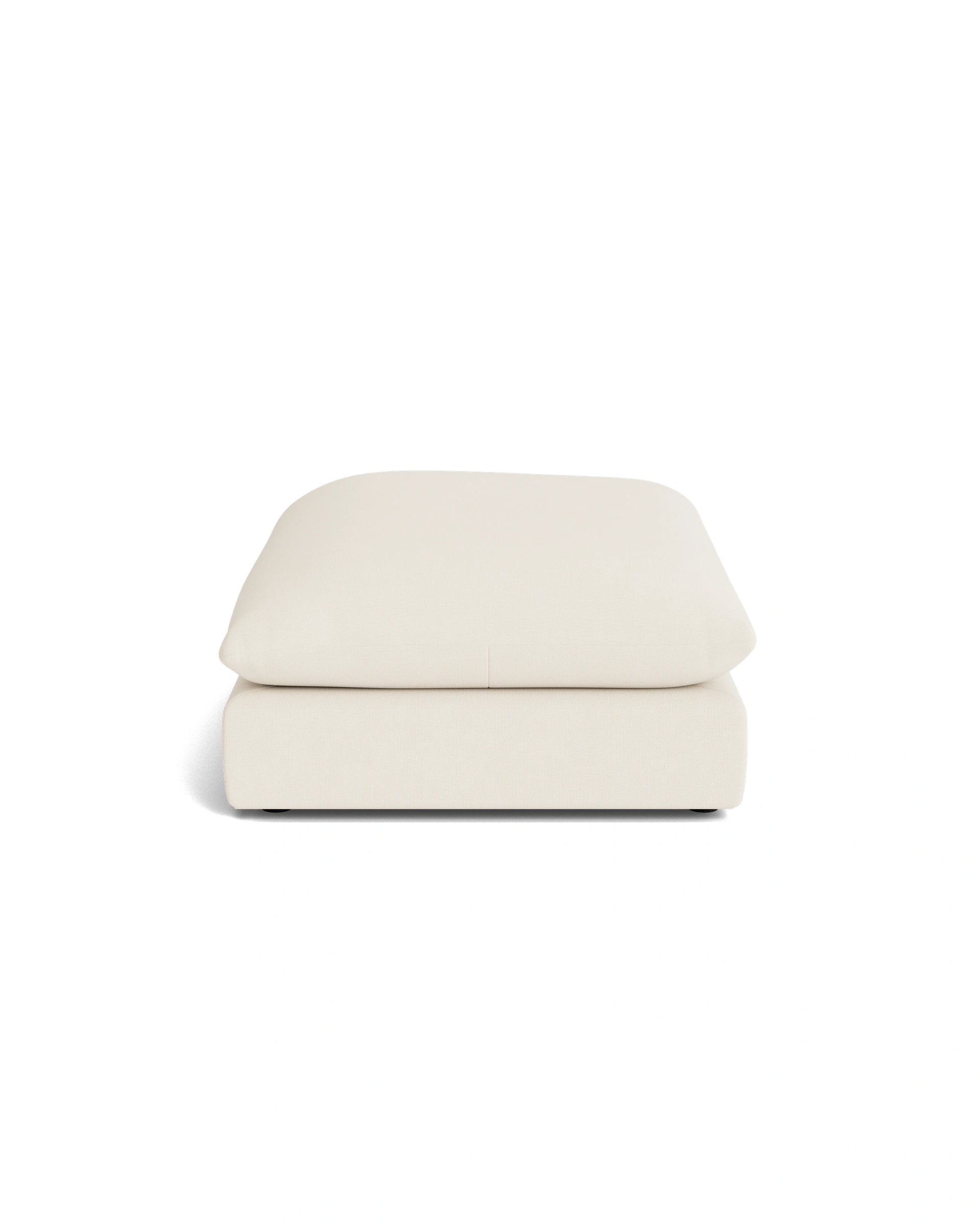 Sidney Slipcover Ottoman - Fossil Vanilla