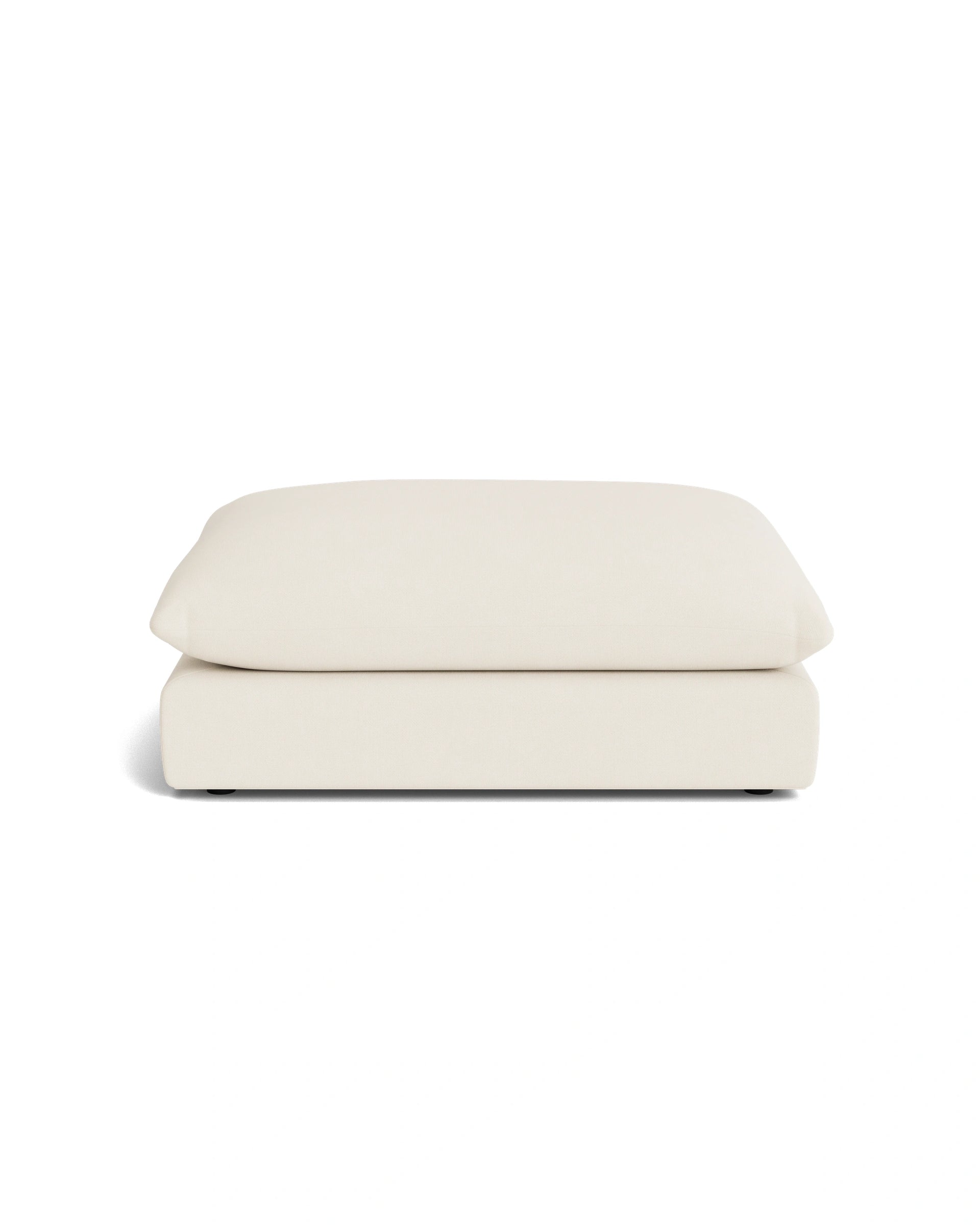 Sidney Slipcover Ottoman Fabric - Fossil Vanilla